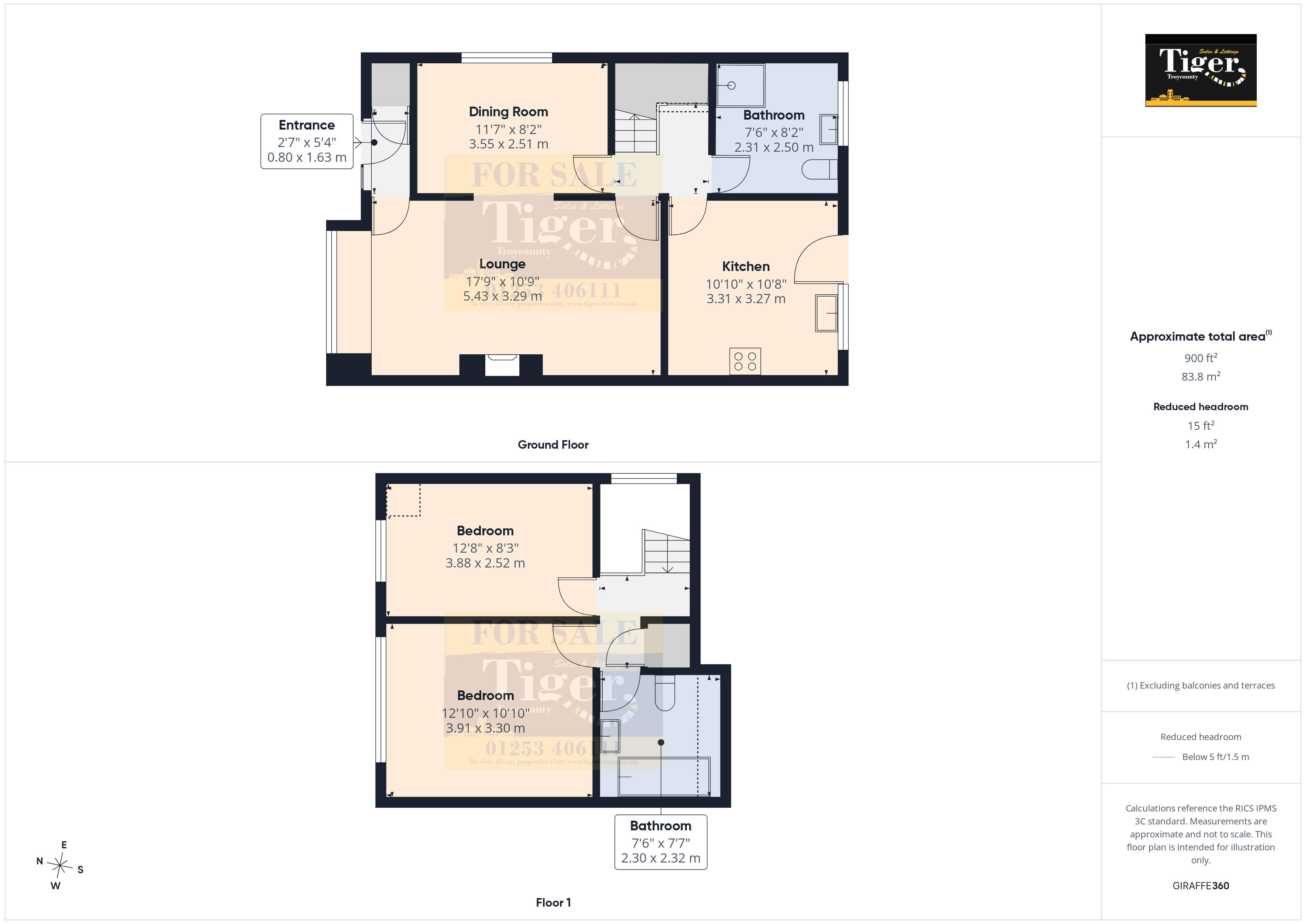 88, Kipling Drive, Blackpool floorplan