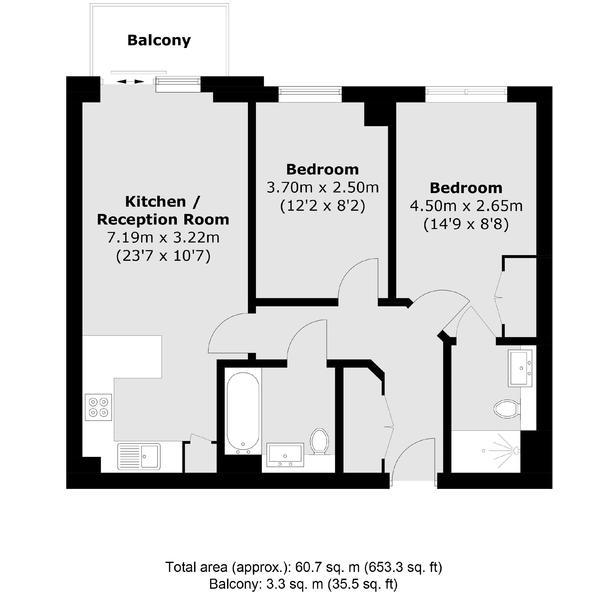 Flat 51, Claremont House, 14, Aerodrome Road, London floorplan
