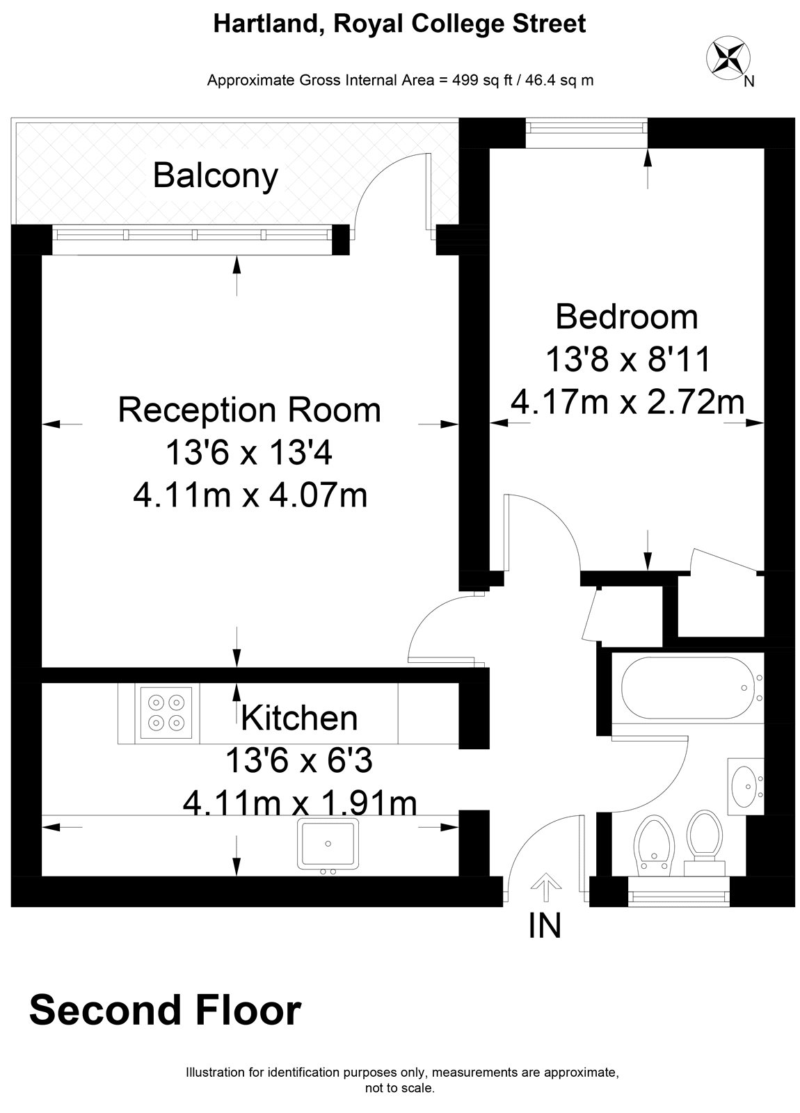 1 Bedrooms Flat to rent in Royal College Street, Camden, London NW1