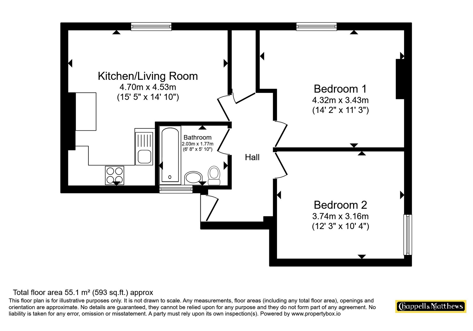 Flat 6, 5, All Saints Road, BRISTOL floorplan