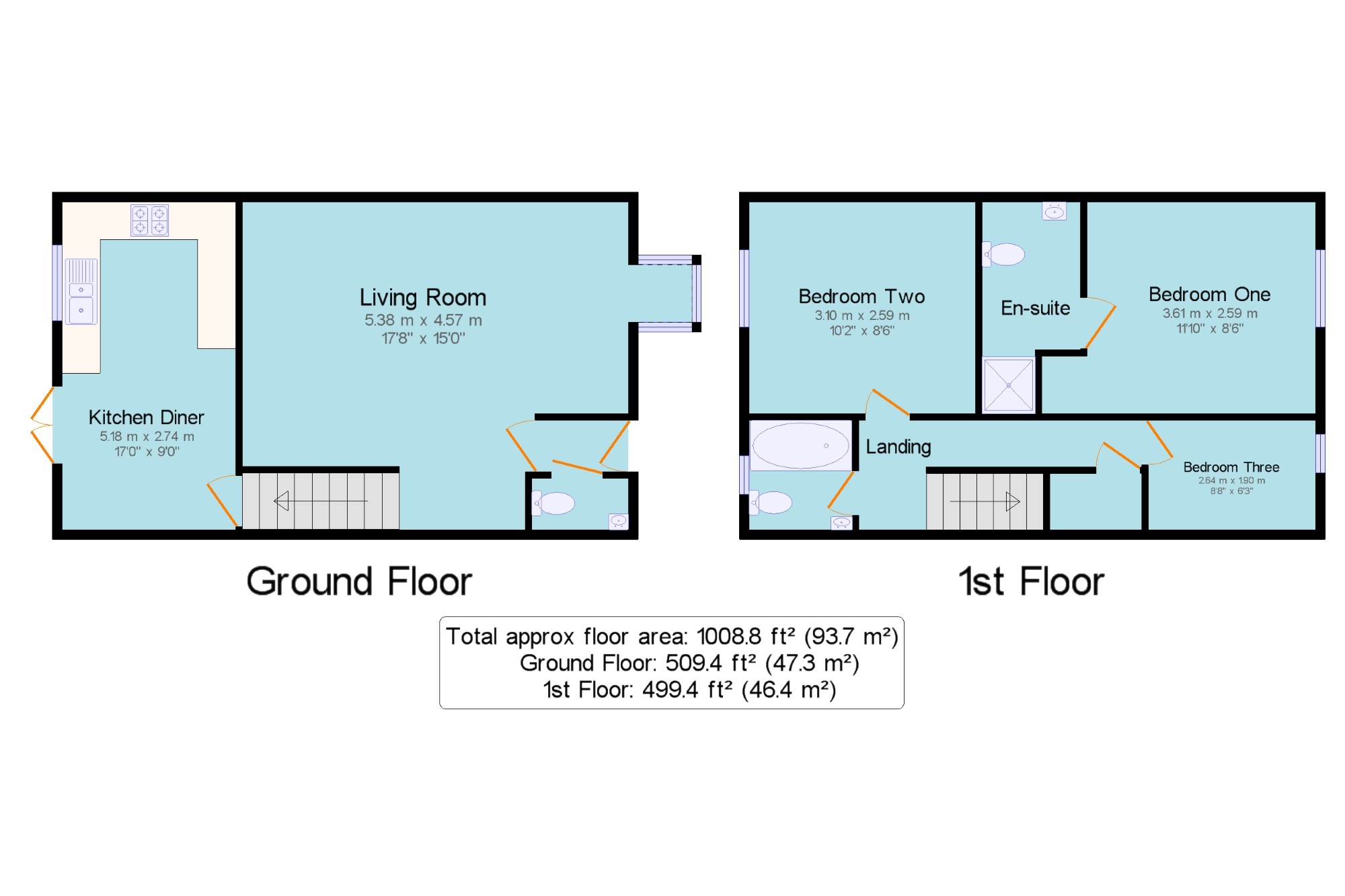 3 Bedrooms Terraced house for sale in Brookfield Drive, The Acres, Horley, Surrey RH6