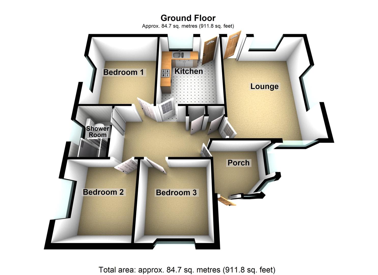2, Meadows View, Wrexham floorplan
