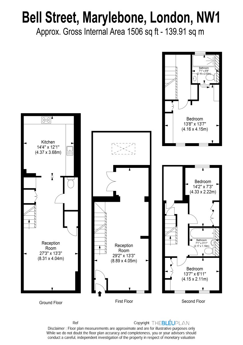 3 Bedrooms Flat to rent in Bell Street, London NW1