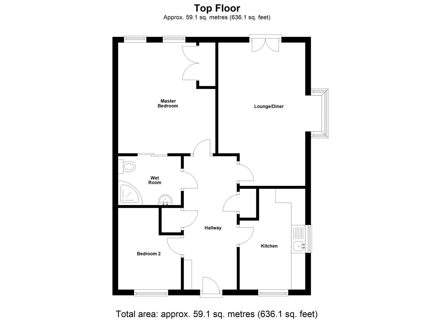 The Limes, Westbury Lane, Newport Pagnell MK16, 2 bedroom flat for sale