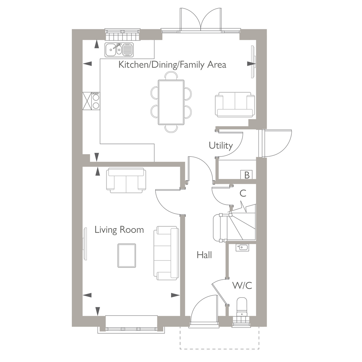 Plot 11, Woodside View, Bishops Green floorplan