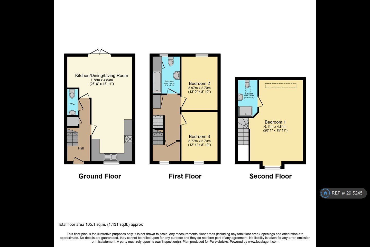 Melville Drive, West Yorkshire, Castleford floorplan