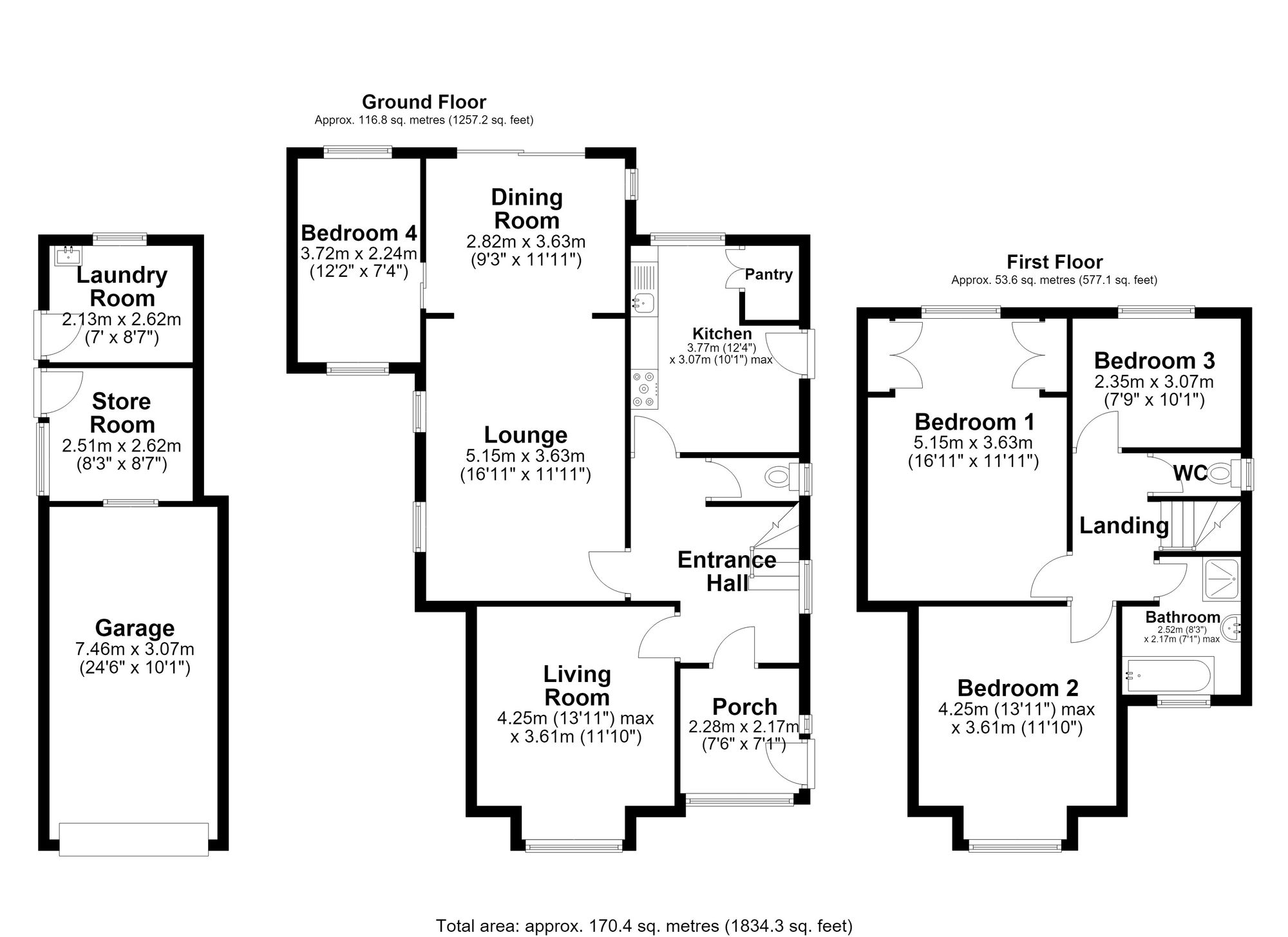 361 London Road, Warrington floorplan