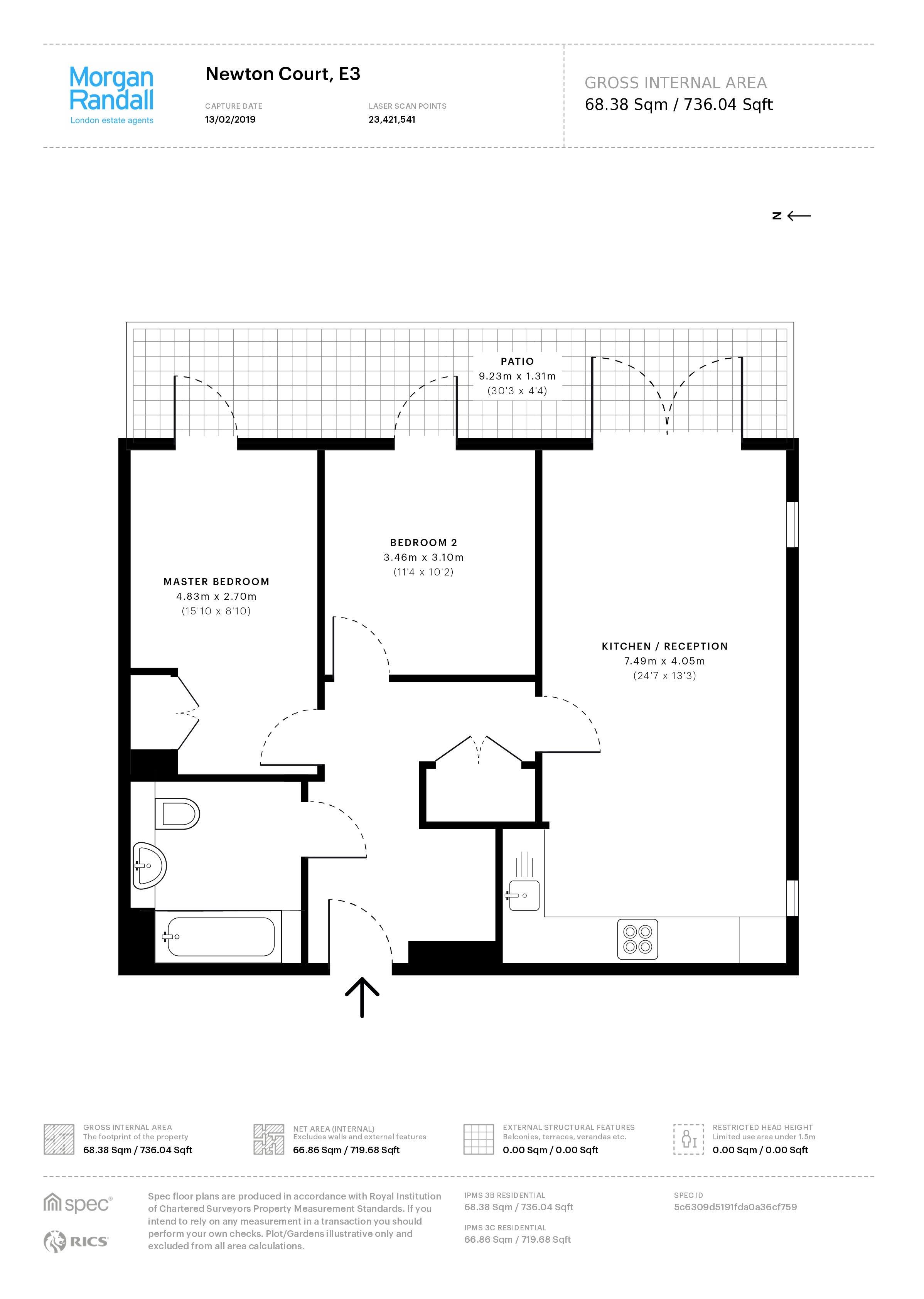 2 Bedrooms Flat for sale in 4 Newton Court, Bow E3