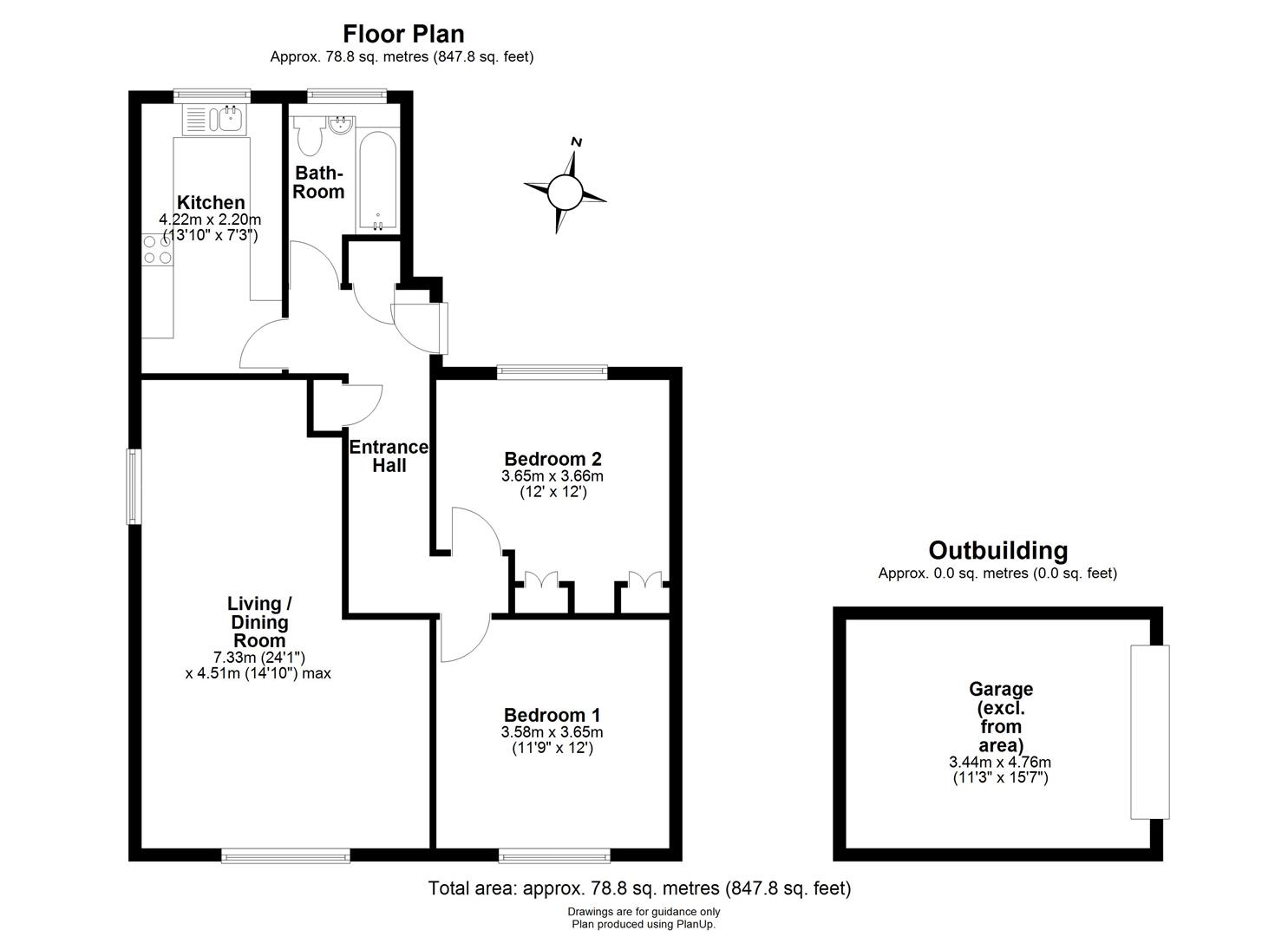 1a, Church End, Rampton floorplan