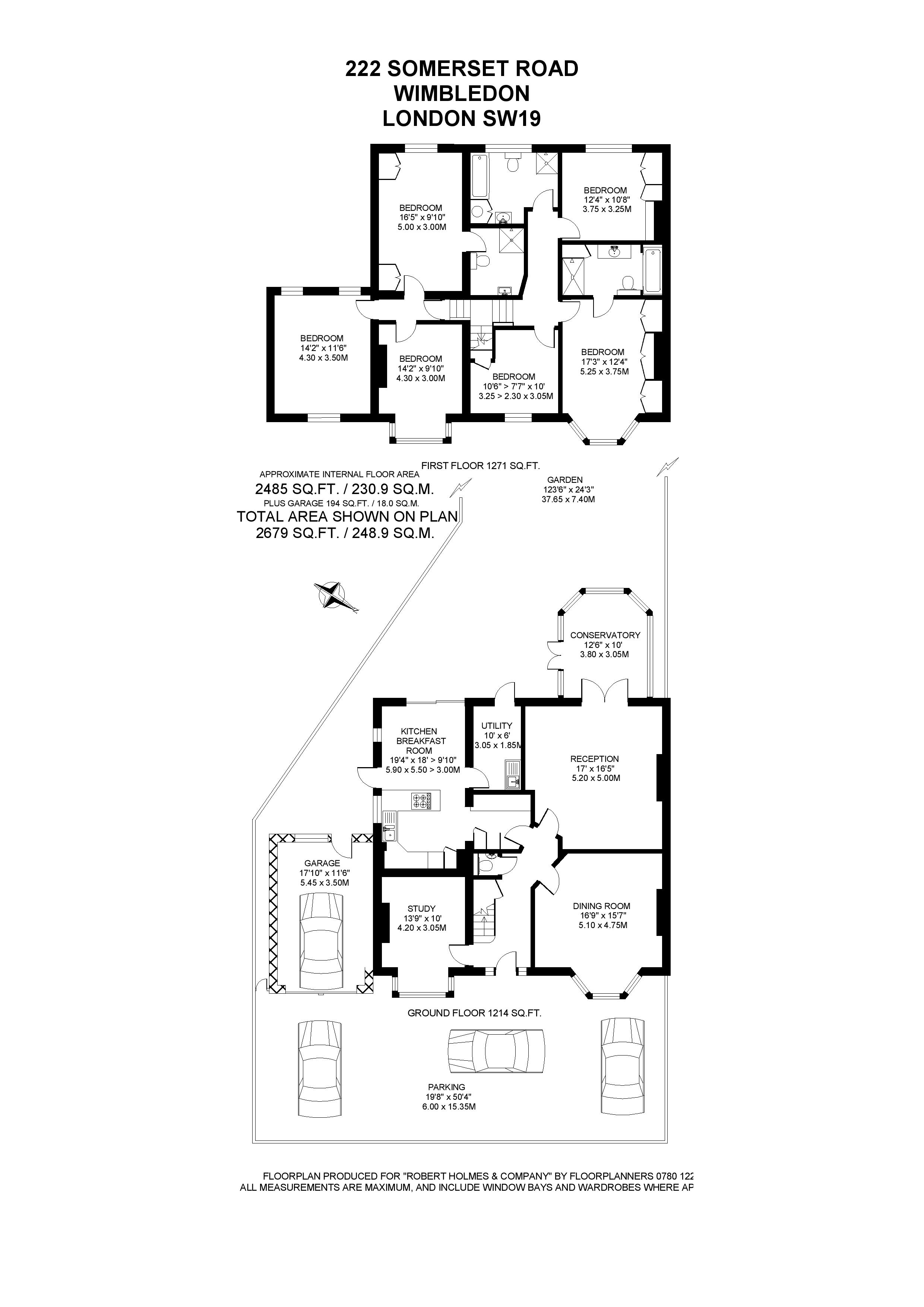 222, Somerset Road, London floorplan