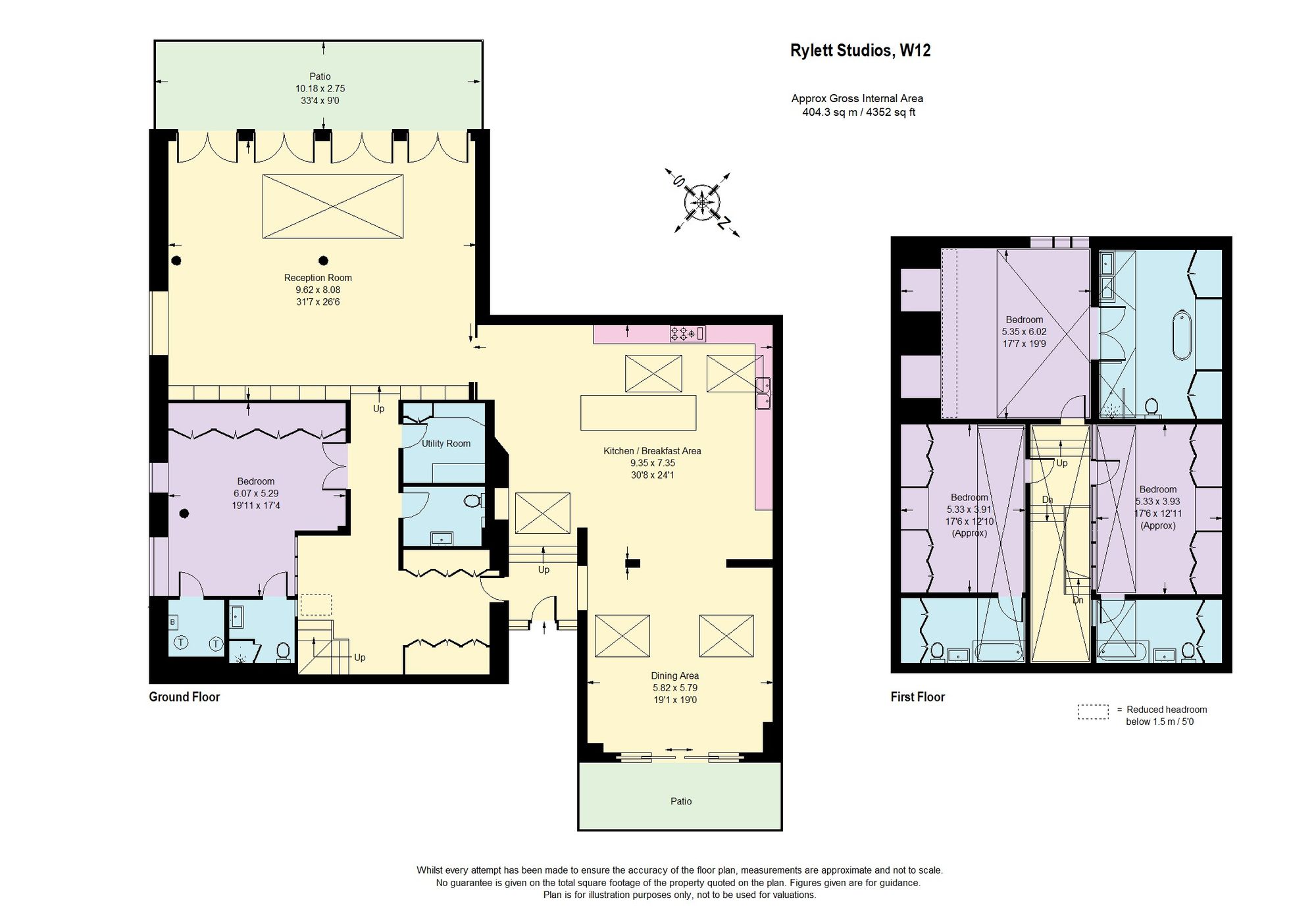 3 Rylett Studios, London floorplan