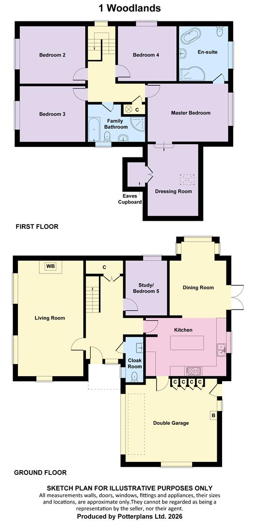 1 Woodlands, Cliff Road, Totland Bay floorplan
