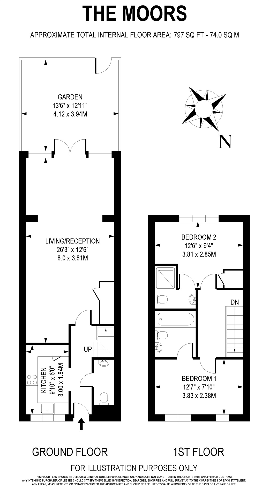 2 Bedrooms Terraced house for sale in The Moors, Redhill RH1