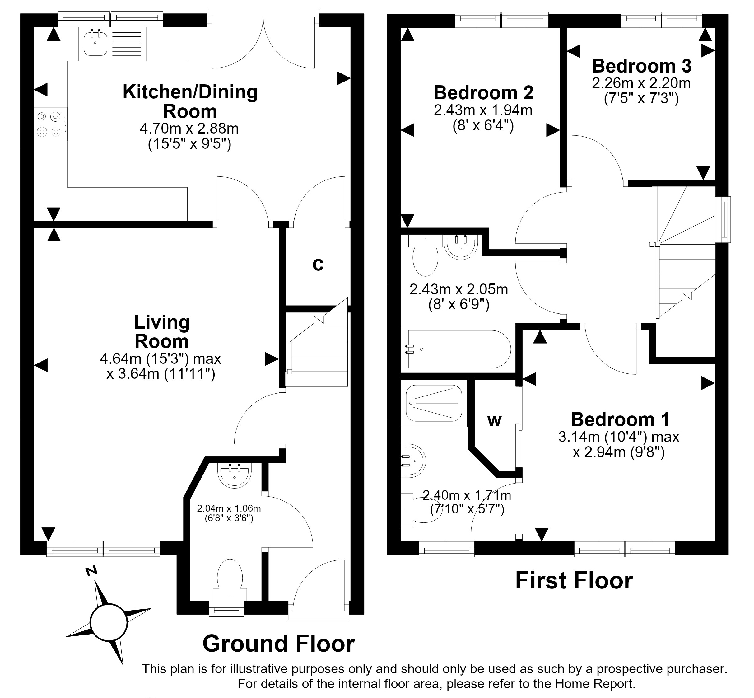 24e, Whitehouse Crescent, Gorebridge floorplan