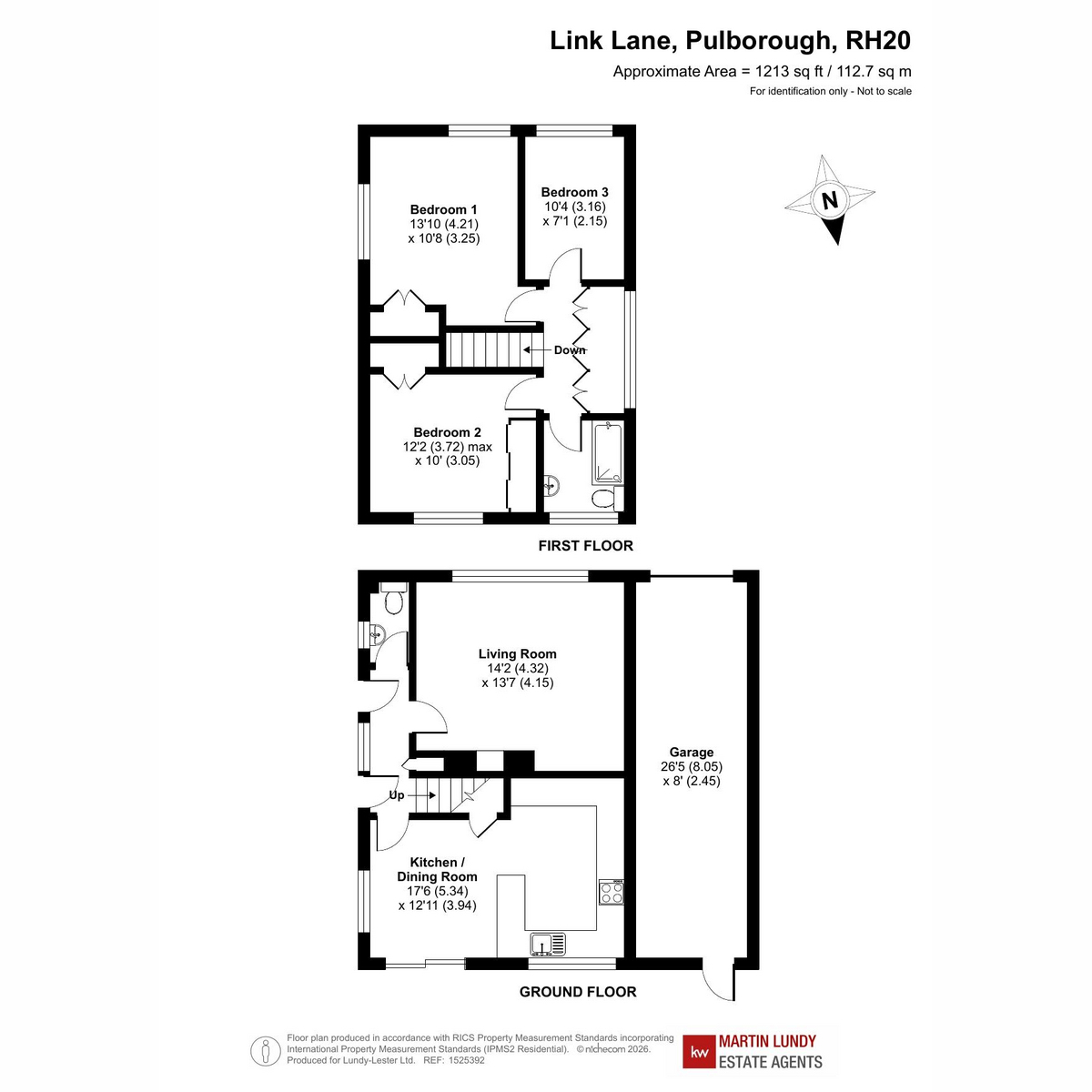 16, Link Lane, Pulborough floorplan