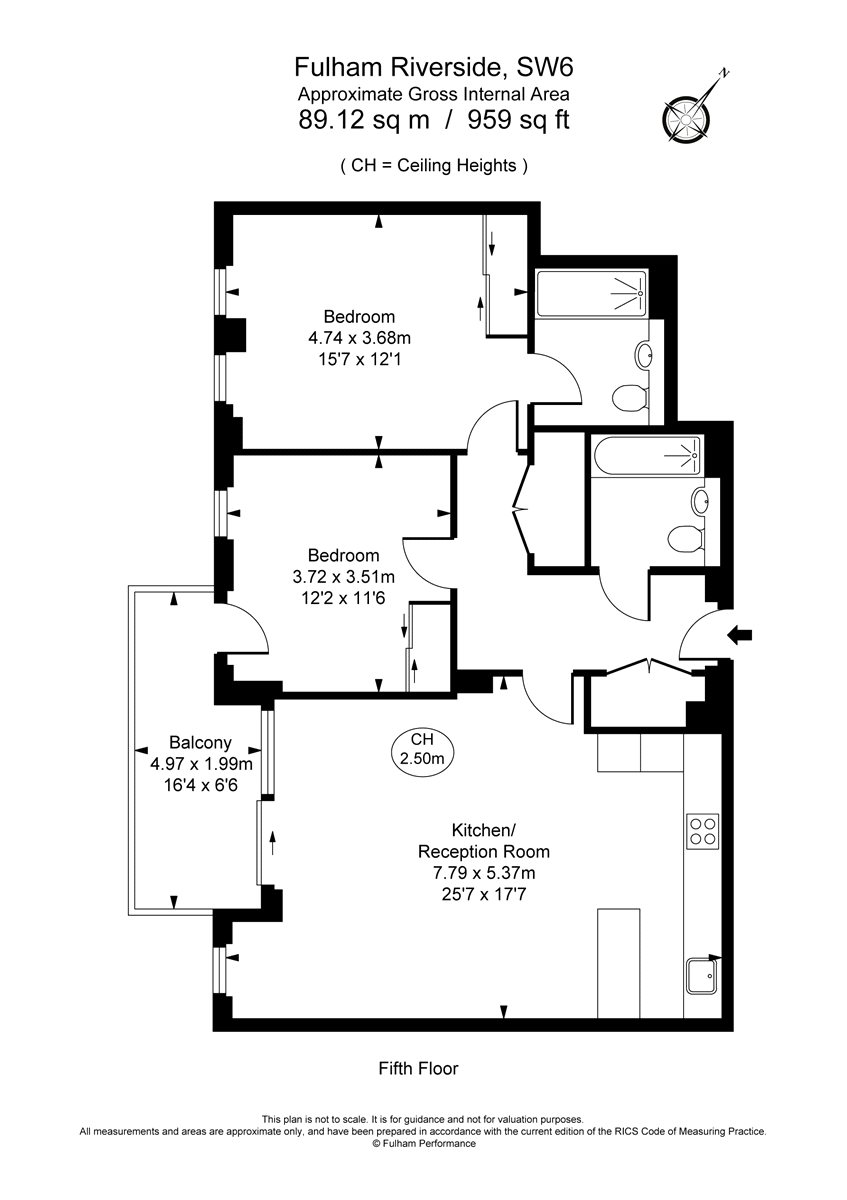 2 Bedrooms Flat to rent in Westbourne Apartments, 5 Central Avenue SW6