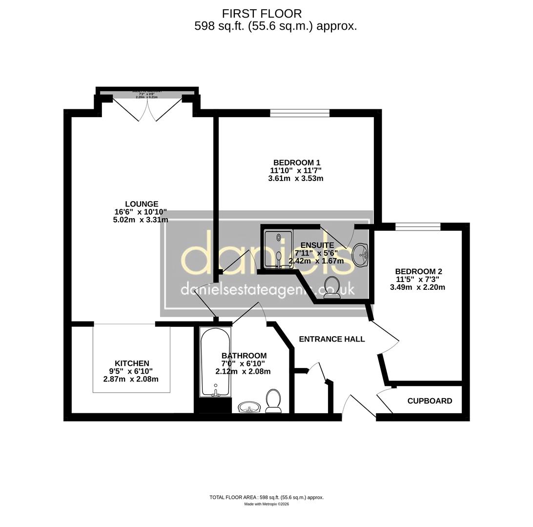 Flat 20, Century House, Forty Avenue, Wembley floorplan