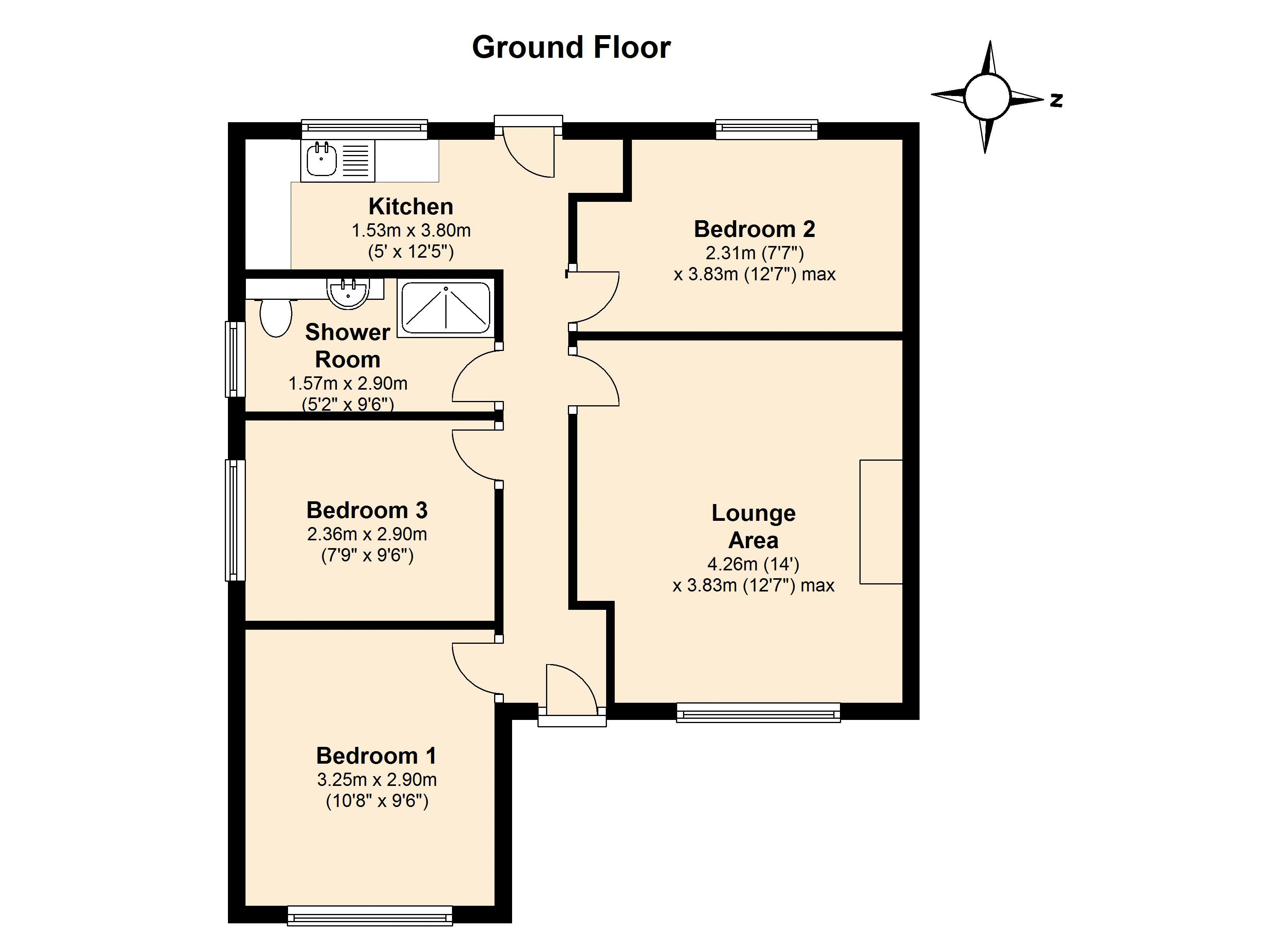 3 Bedrooms Semi-detached bungalow to rent in Vegal Crescent, Englefield Green, Egham TW20