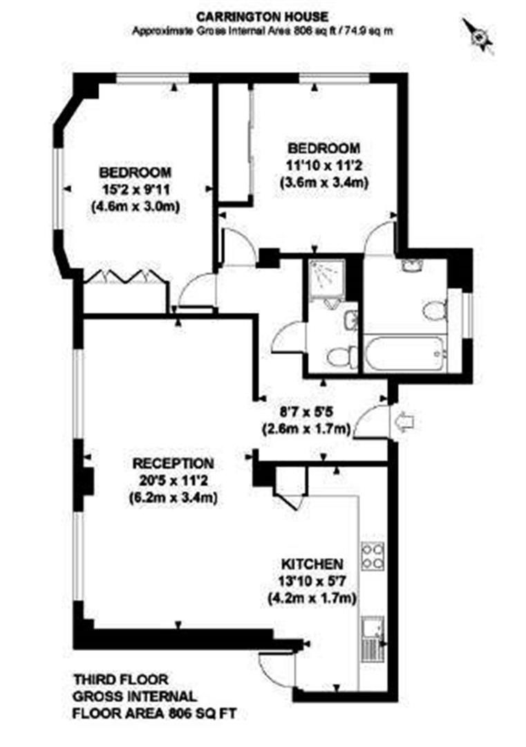 2 Bedrooms Flat to rent in Carrington House, Hertford Street, Mayfair W1J