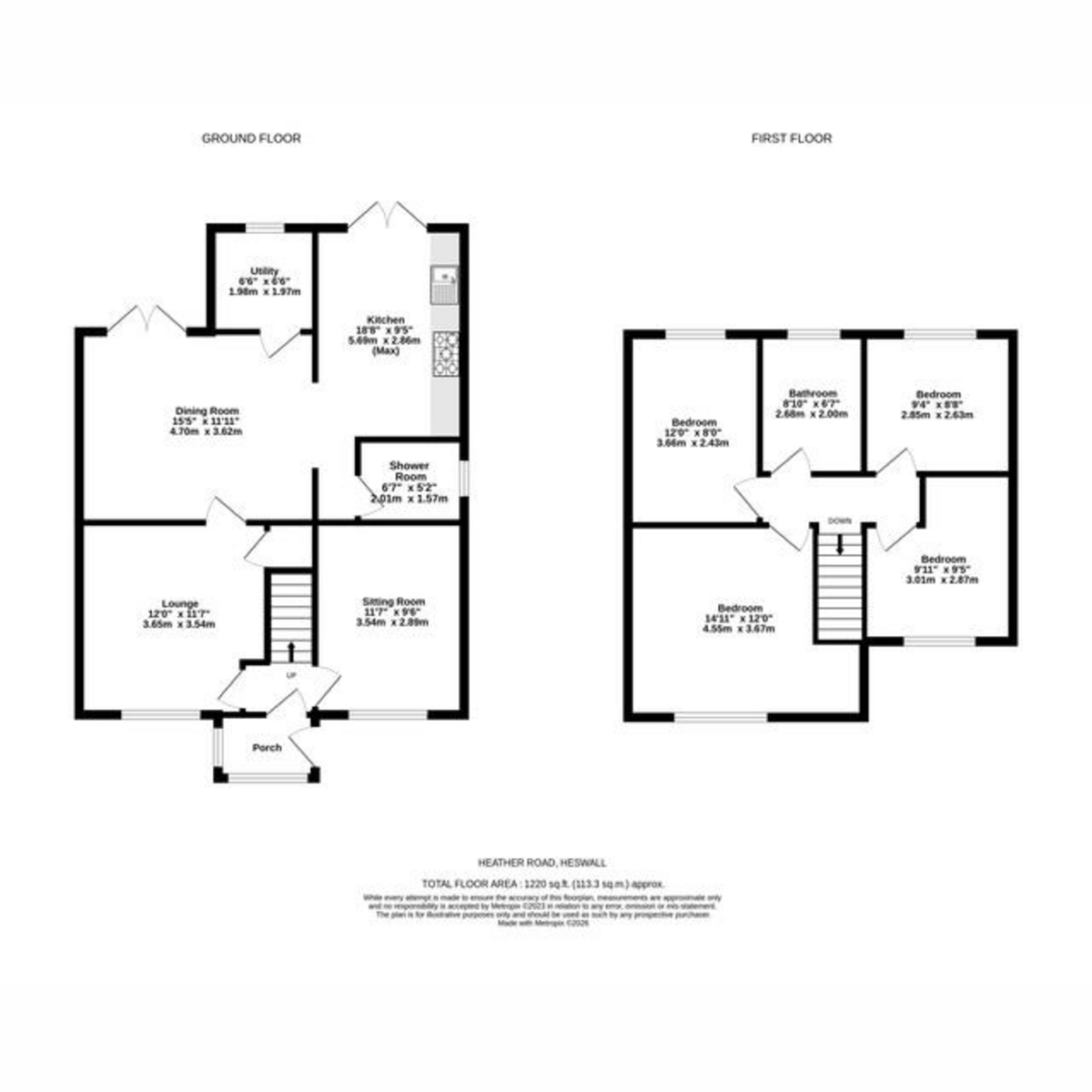 2, Heather Road, Heswall floorplan