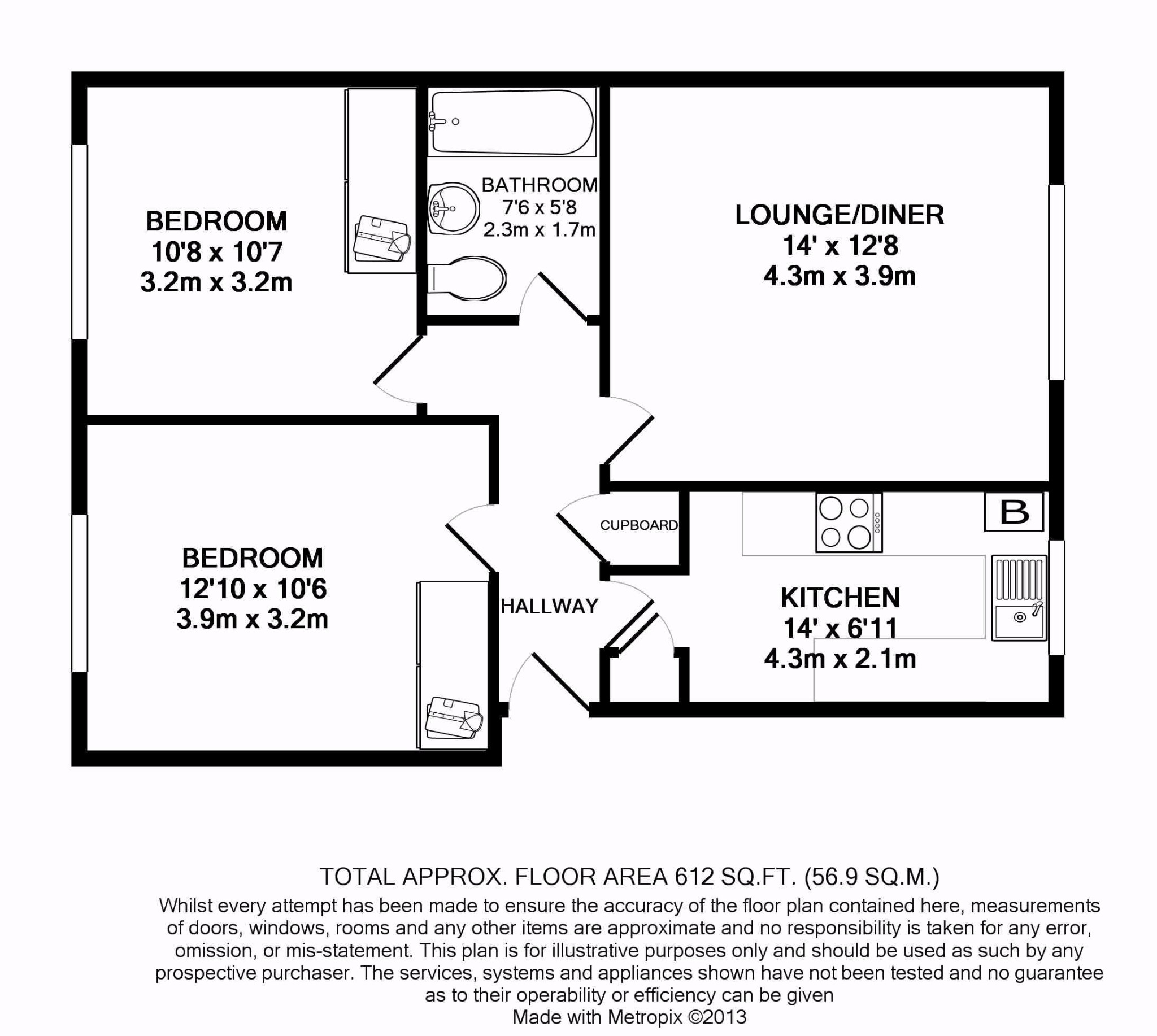 2 Bedrooms Flat to rent in West Road, Maidenhead SL6