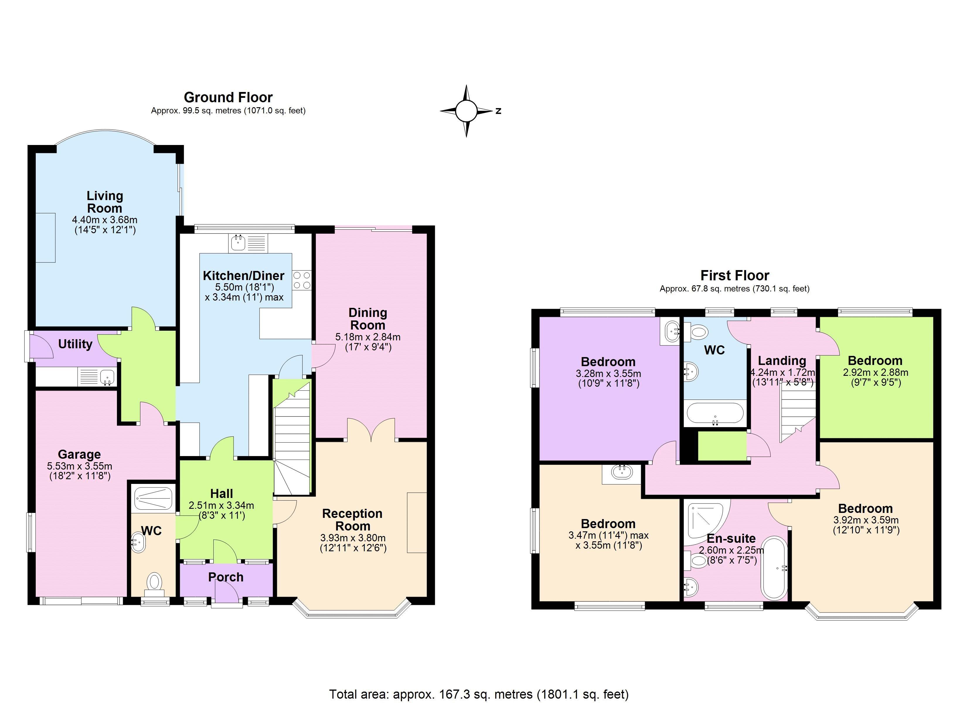 13, Homewood Avenue, Cuffley floorplan