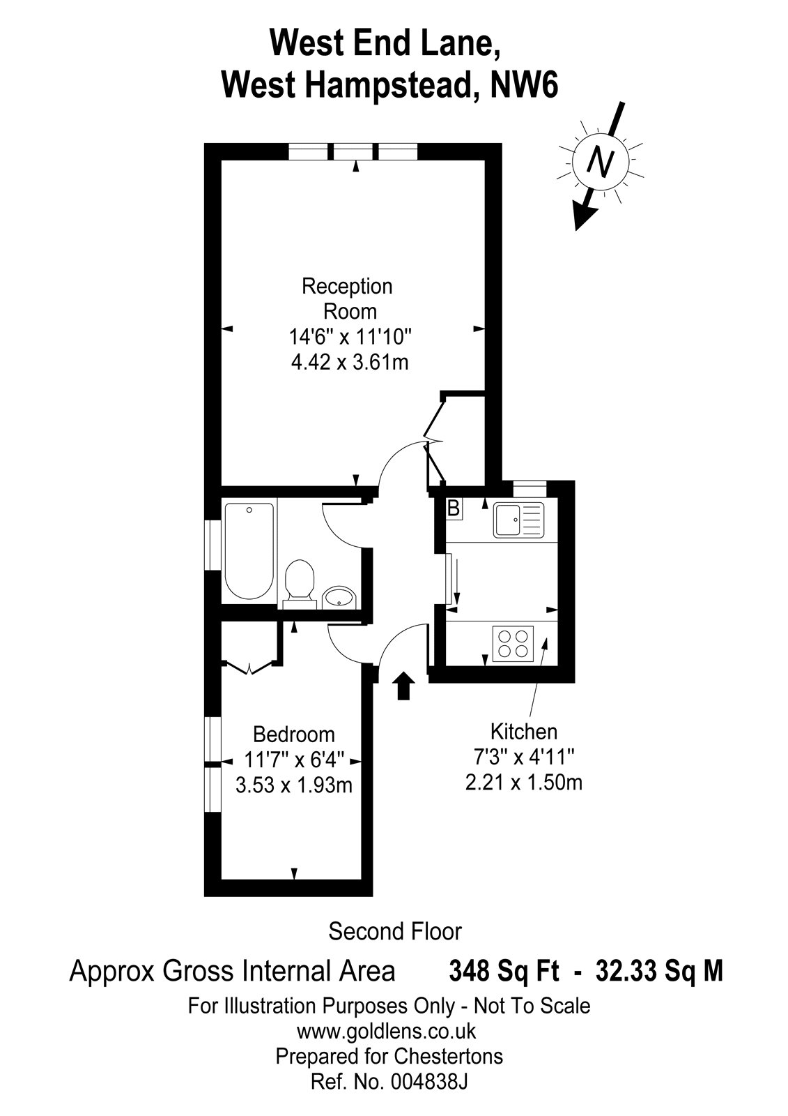 1 Bedrooms Flat to rent in West End Lane, West Hampstead, London NW6