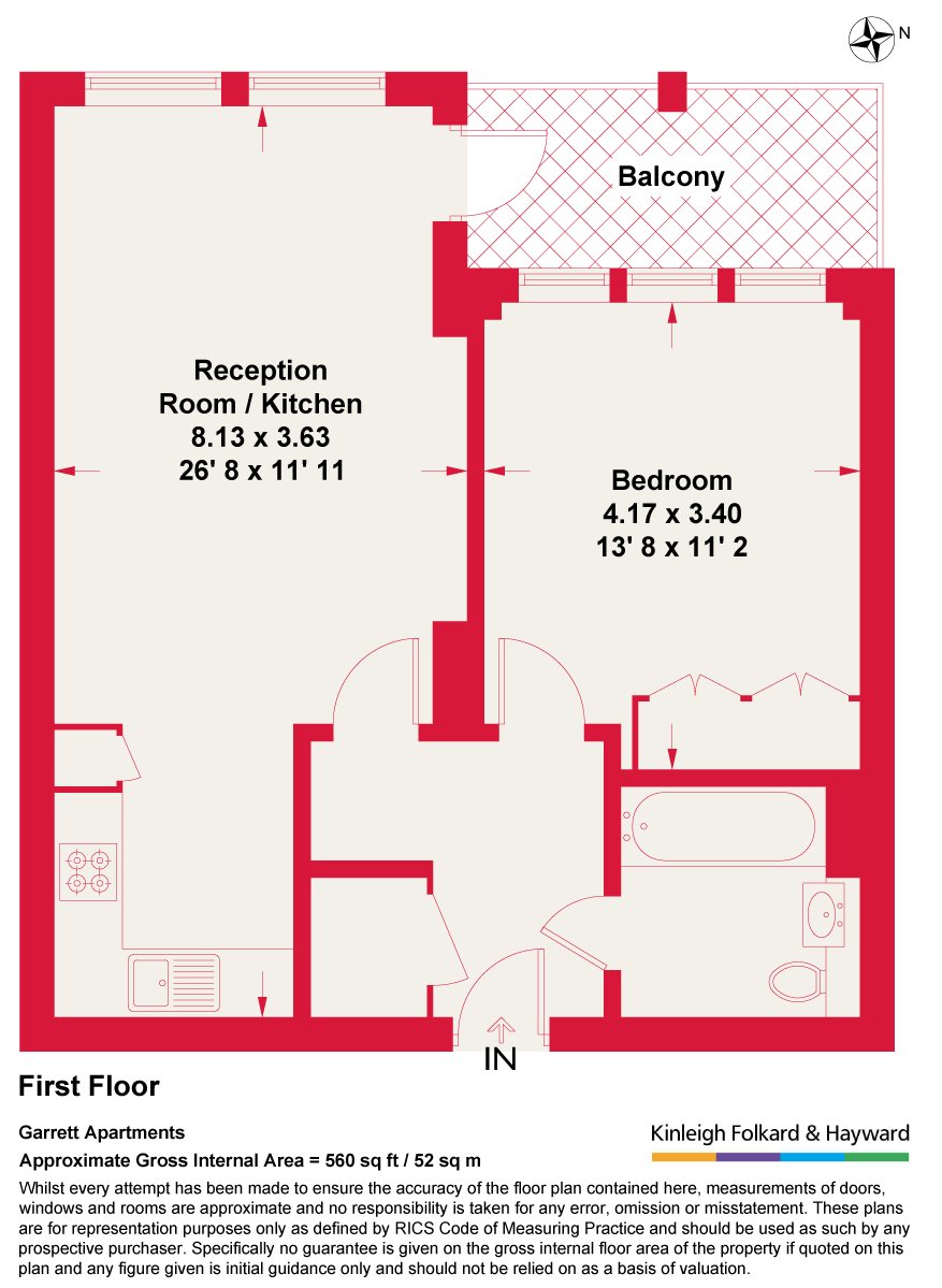 3 Garrett Apartments, 14-18, Ravensbury Terrace, London floorplan