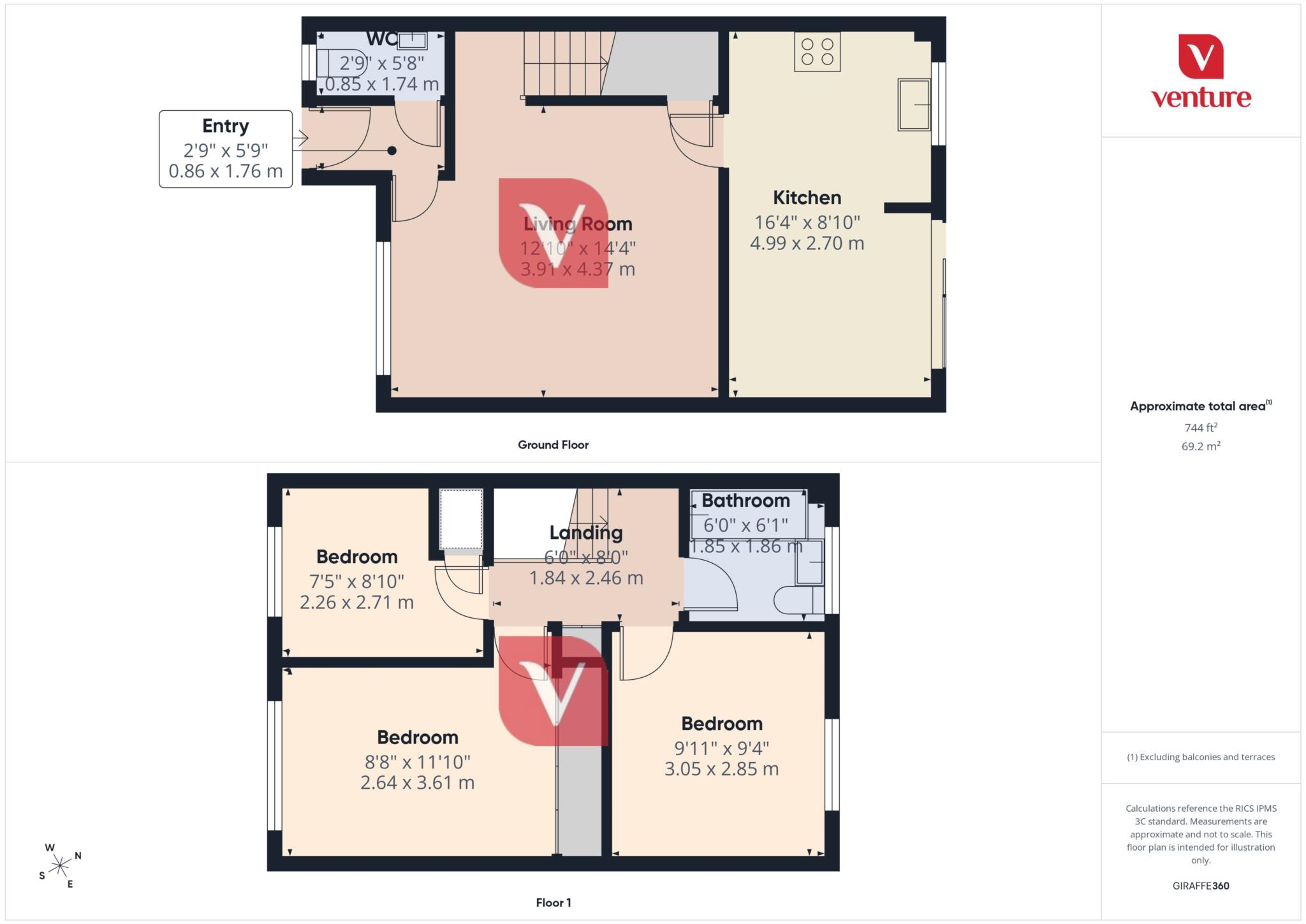 9, Whitwell Close, Luton floorplan