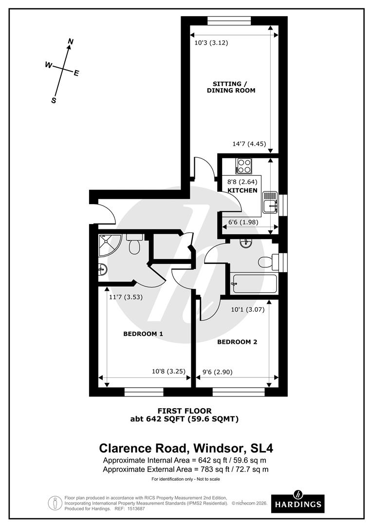Flat 39, Clarendon Court 128-132, Clarence Road, Windsor floorplan