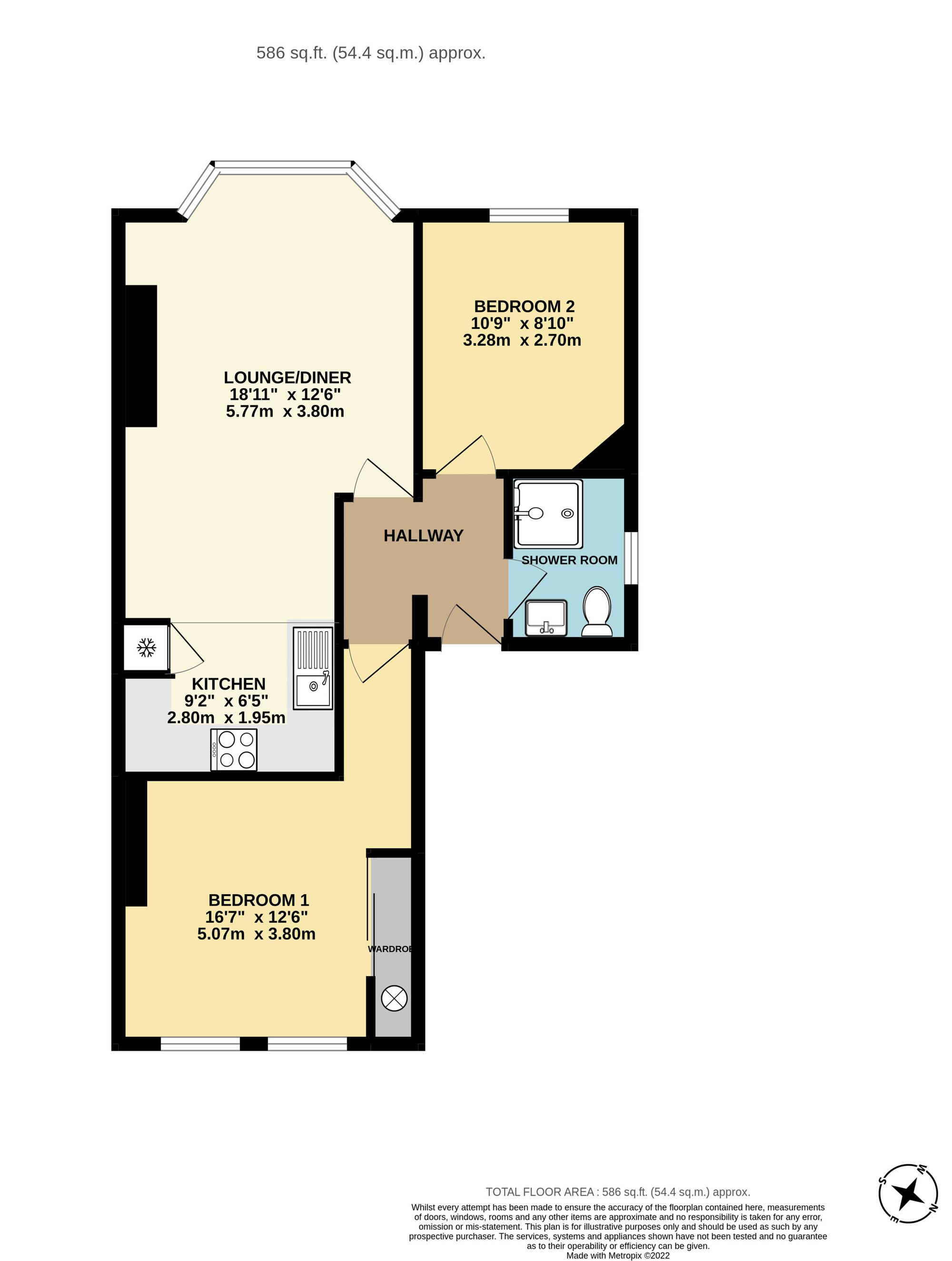 Flat 4, 52 Buckland Road, Maidstone floorplan