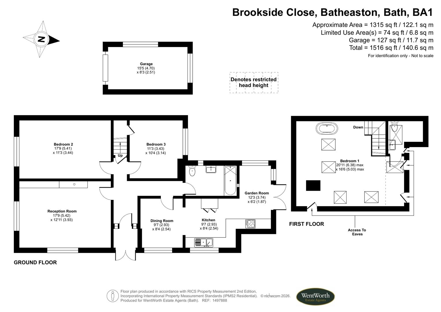 11, Brookside Close, Batheaston floorplan