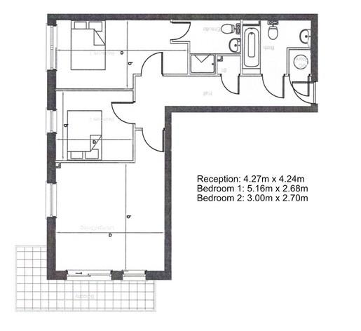 Flat 13, 25, Flora Court, Fortune Avenue,, Edgware floorplan