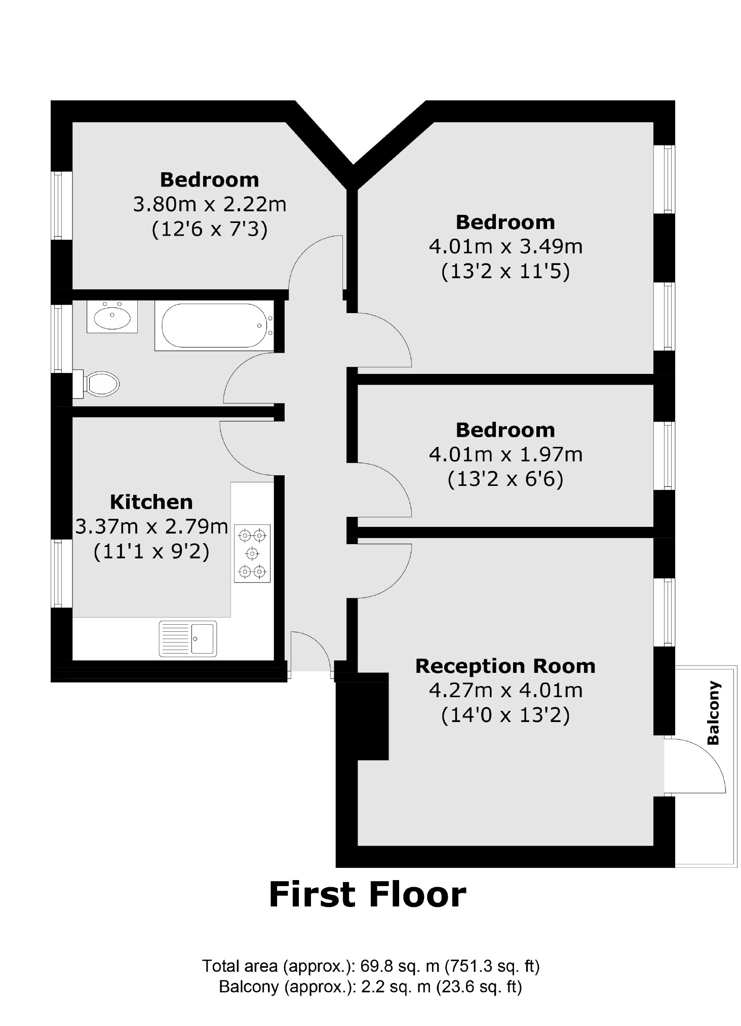 Flat 36, Hortensia House, Hortensia Road, London floorplan