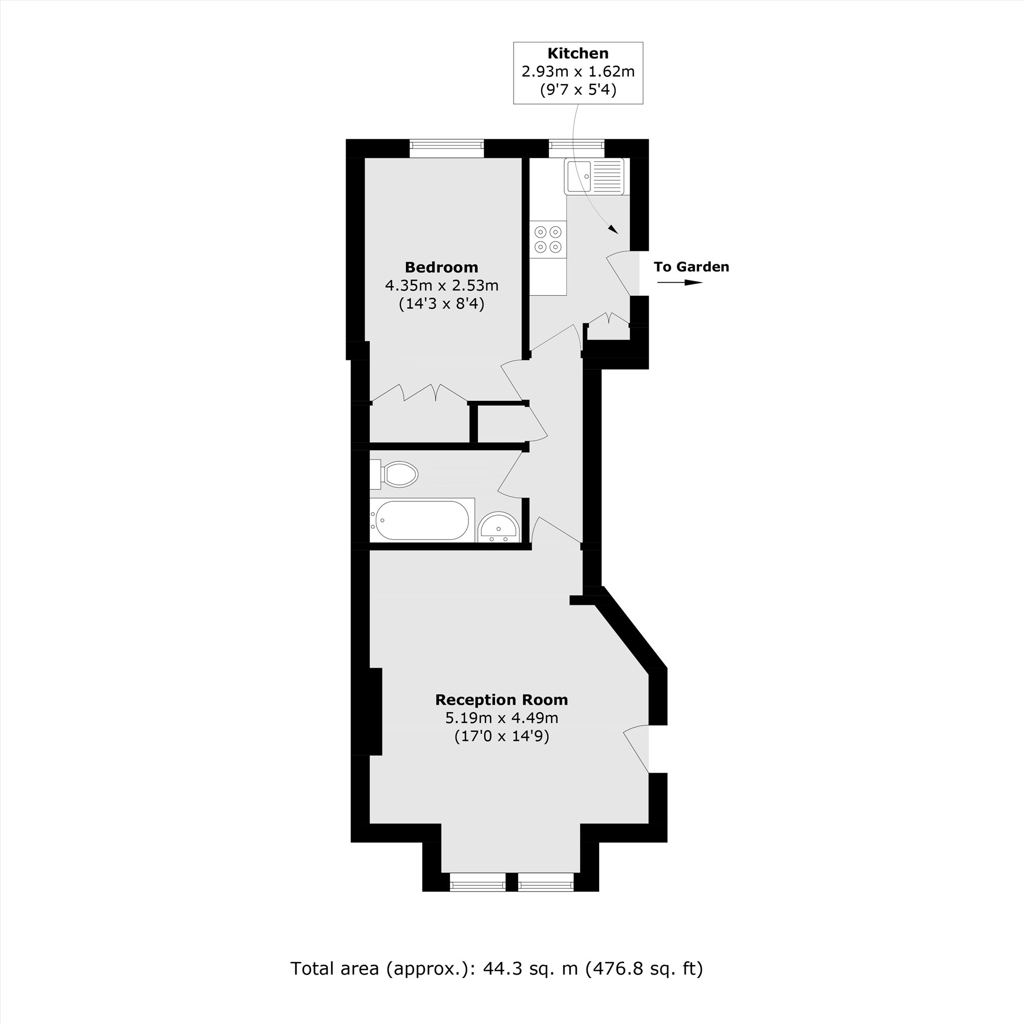 Ground Floor Flat, 138, Darwin Road, London floorplan