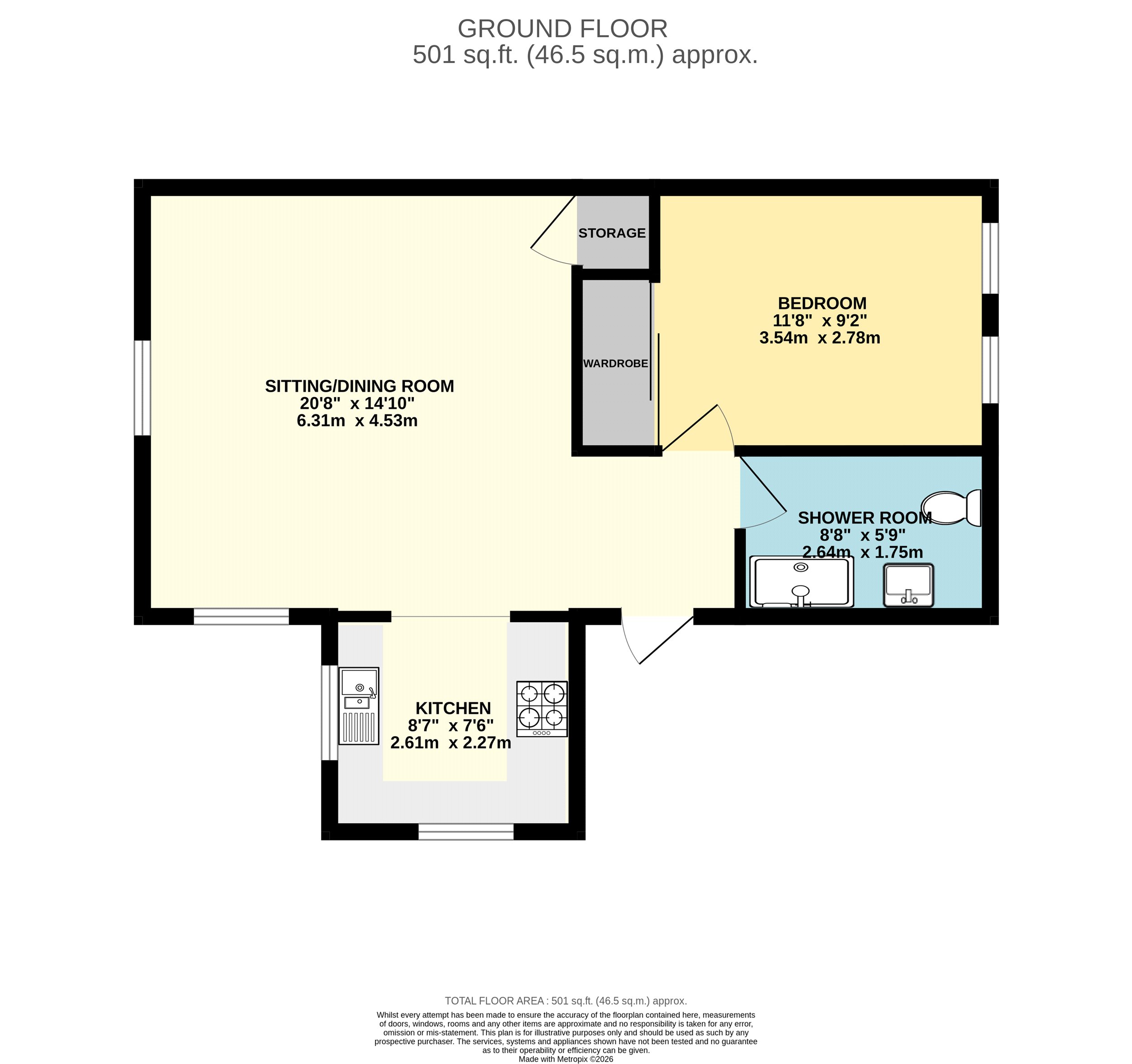 Flat 4, 1, The Hollies, Ilfracombe floorplan