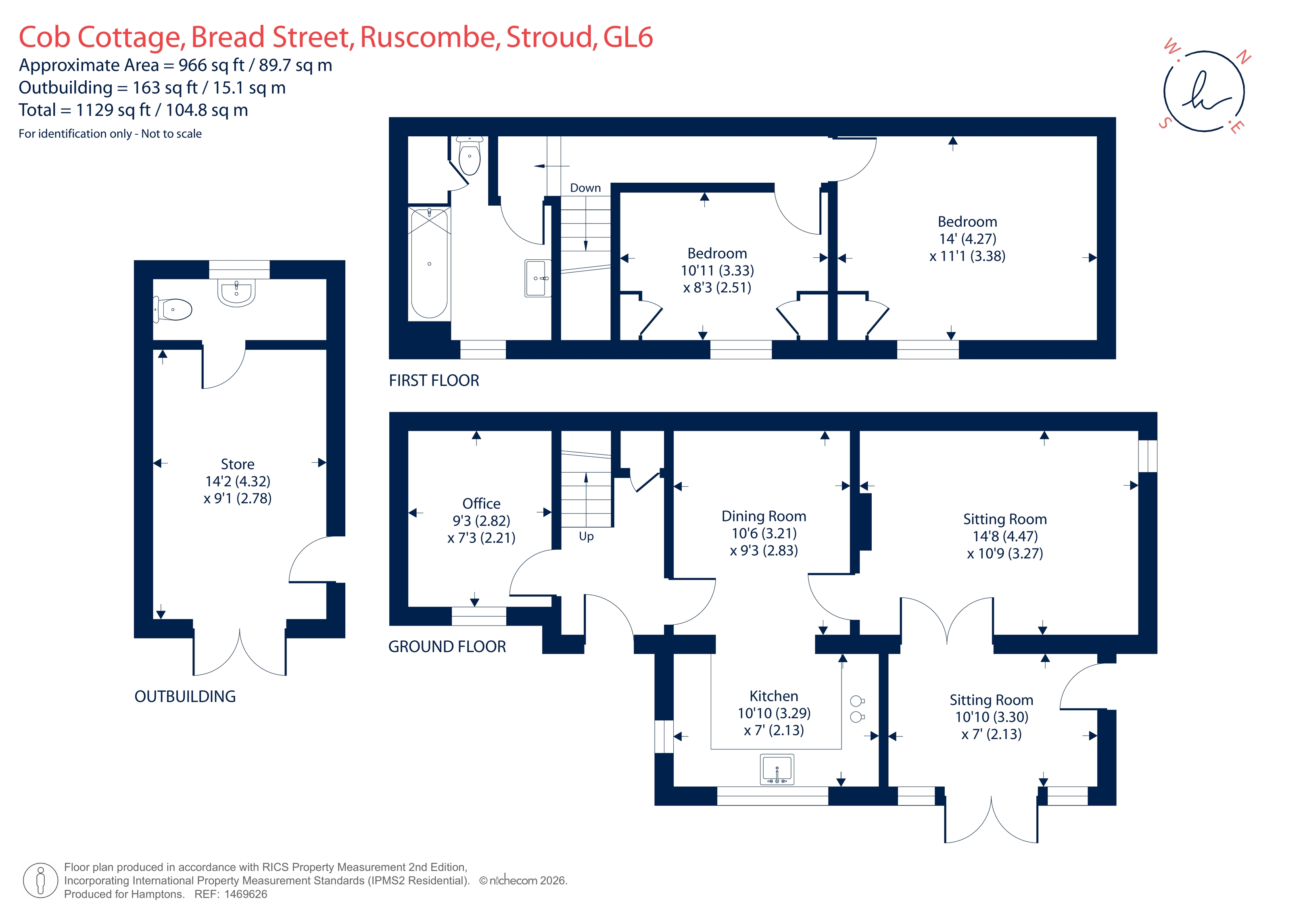Cob Cottage, Bread Street, Ruscombe floorplan