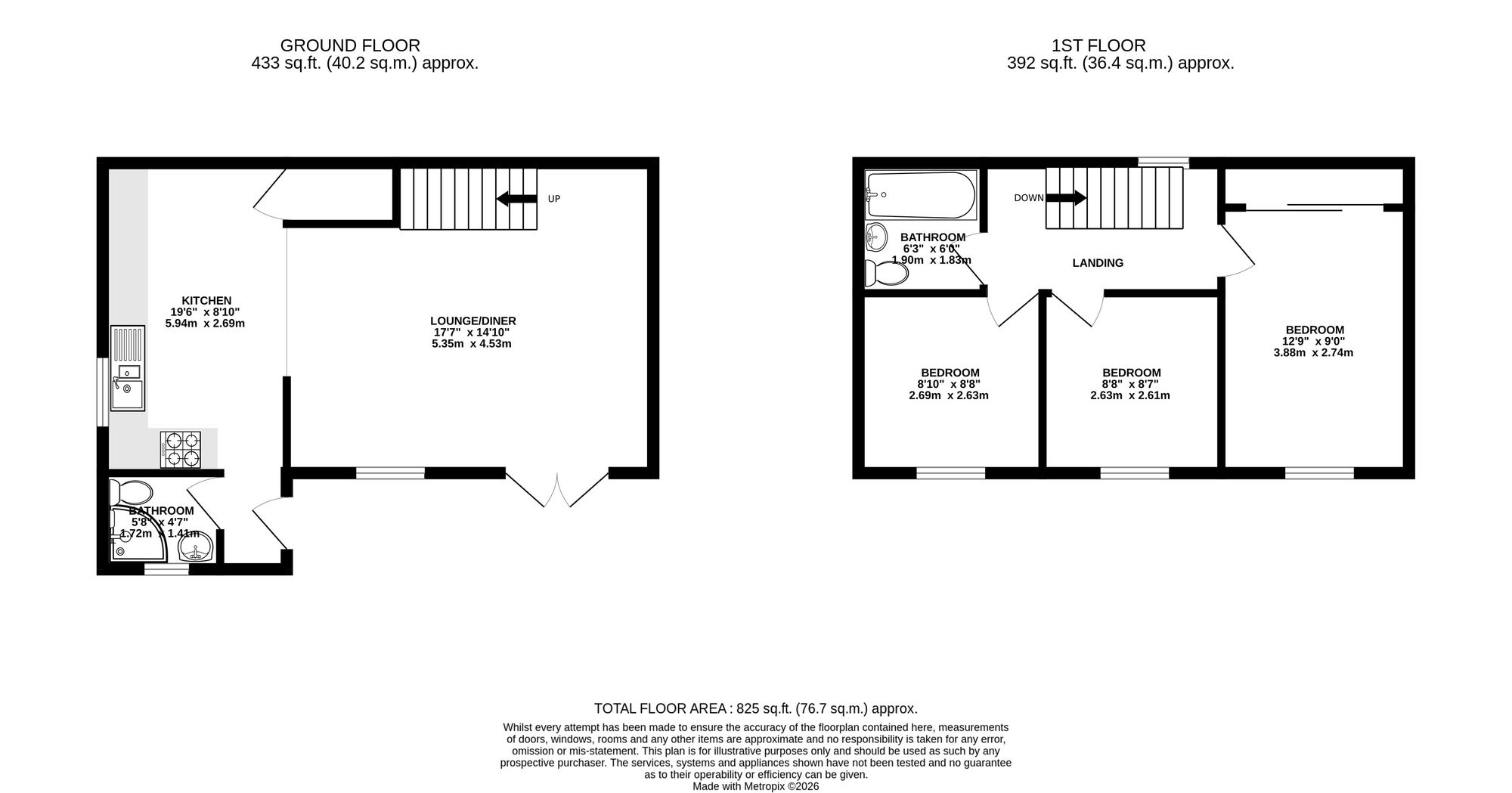 4 Maes-yr-Onen, Treharris floorplan