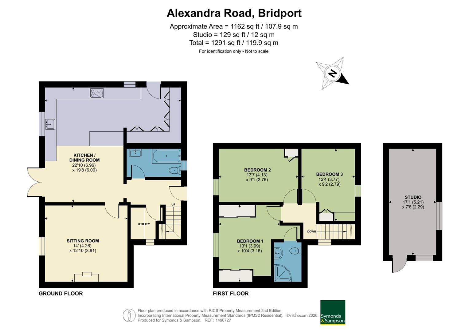 21, Alexandra Road, Bridport floorplan