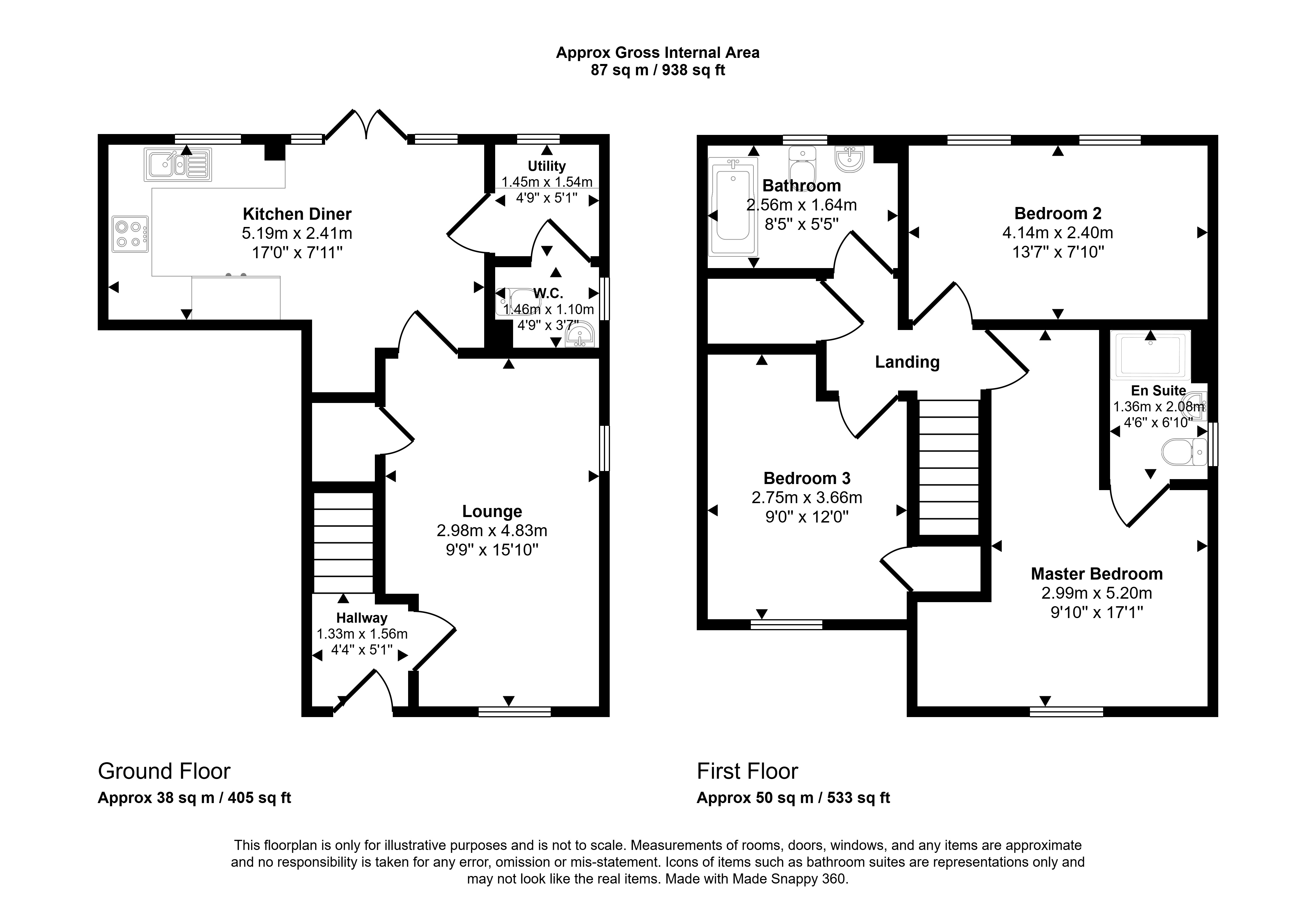 42, Ivy Drive, Cramlington floorplan