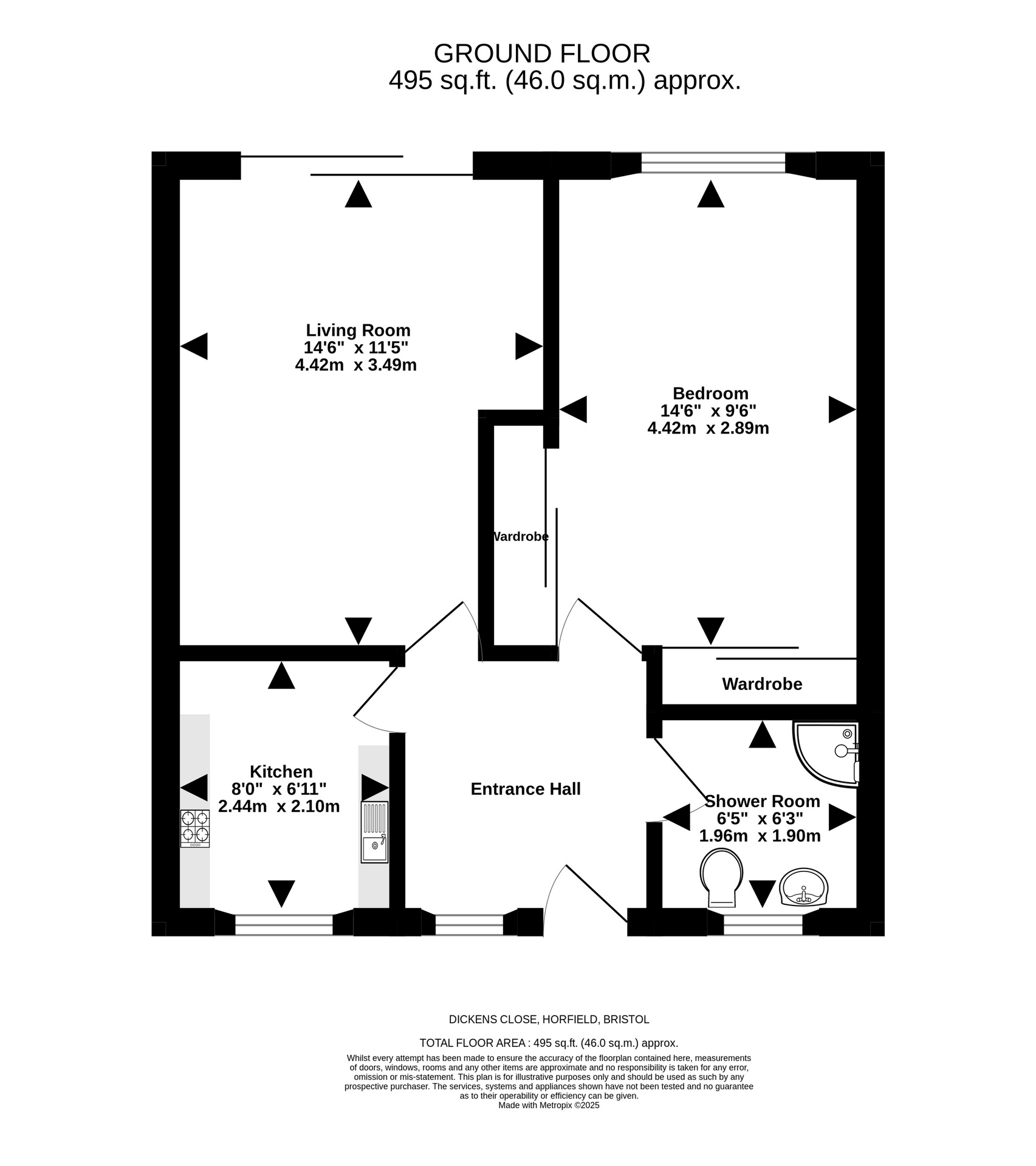 9 Dickens Close, Bristol floorplan