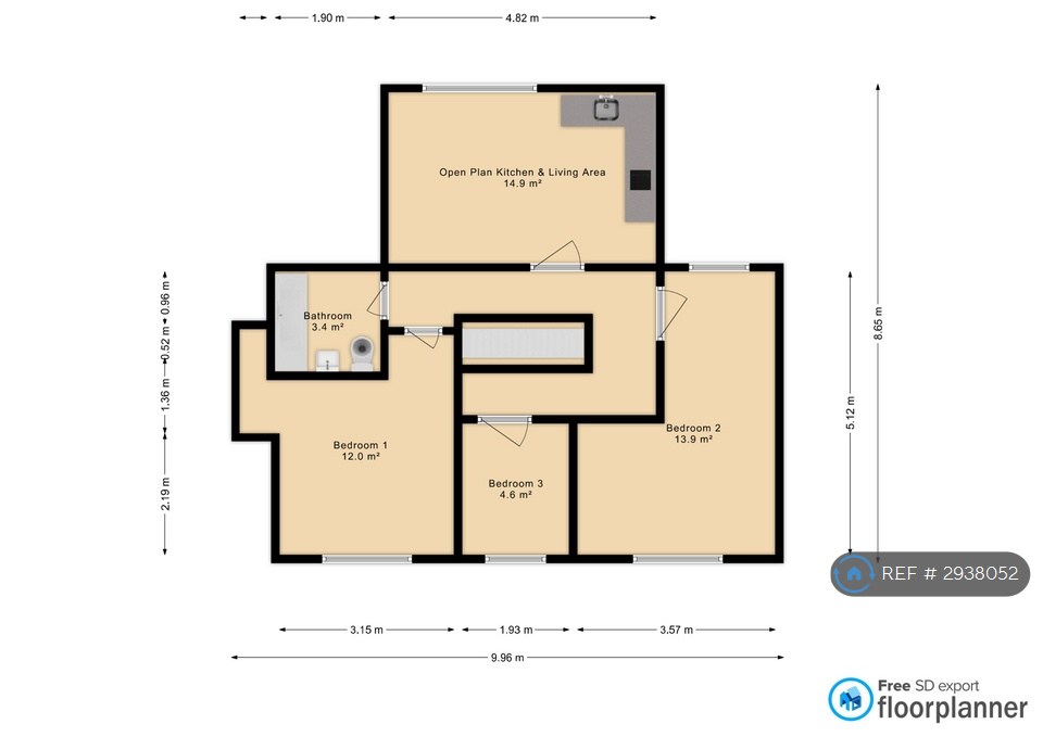 Flat, Footscray Road, London floorplan