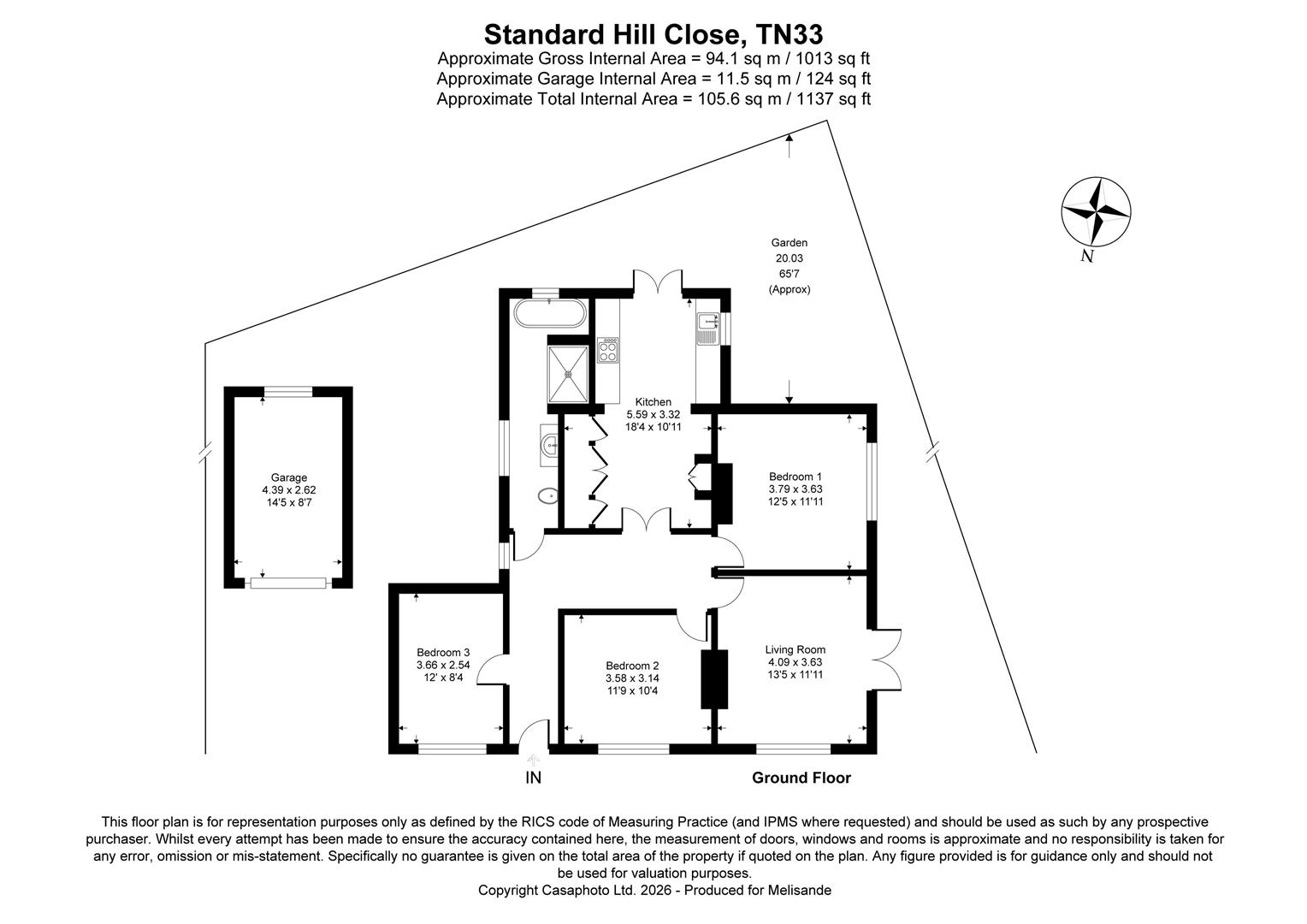 Lisheen, Standard Hill Close, Ninfield floorplan
