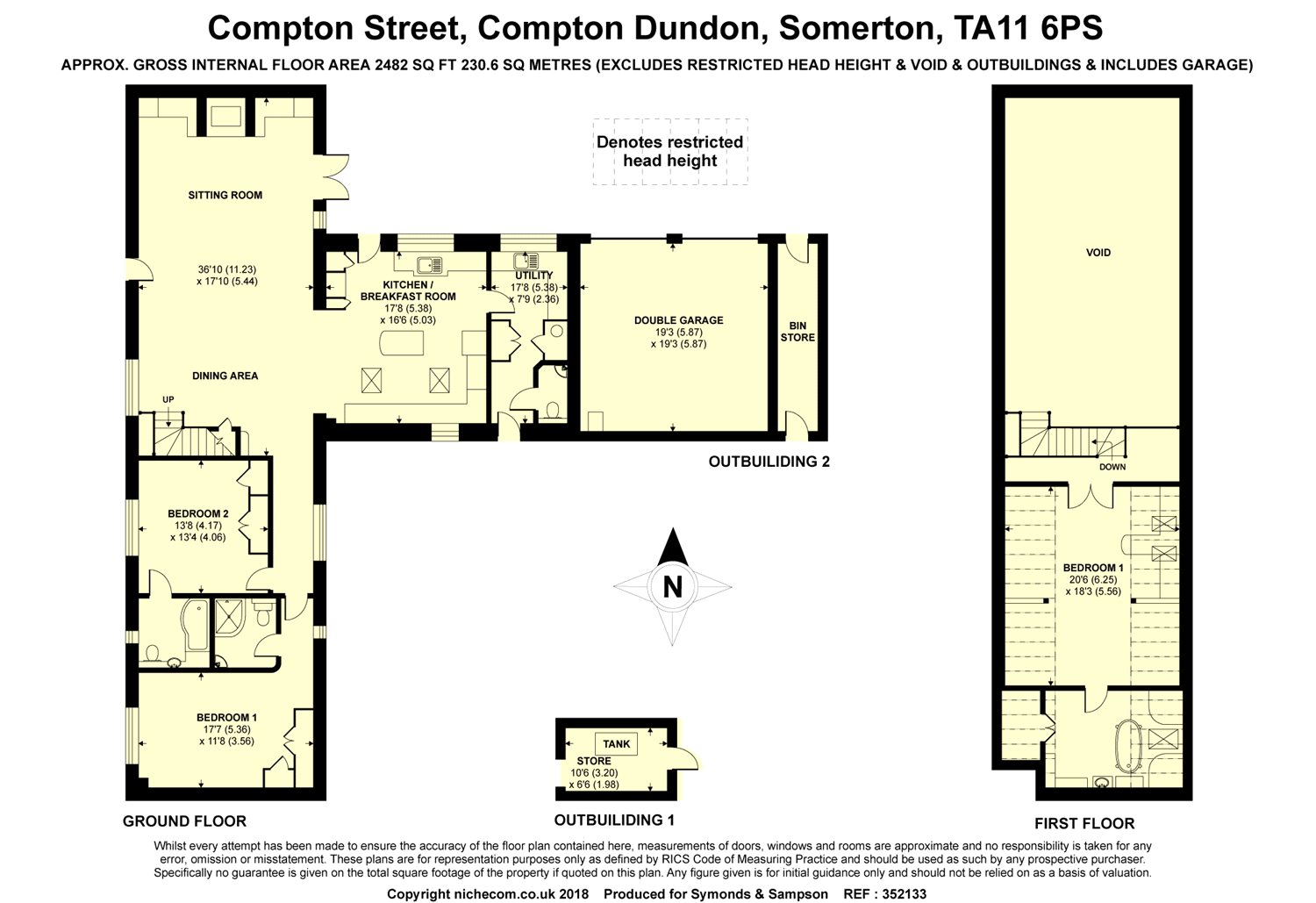 3 Bedrooms  for sale in Compton Street, Compton Dundon, Somerton, Somerset TA11