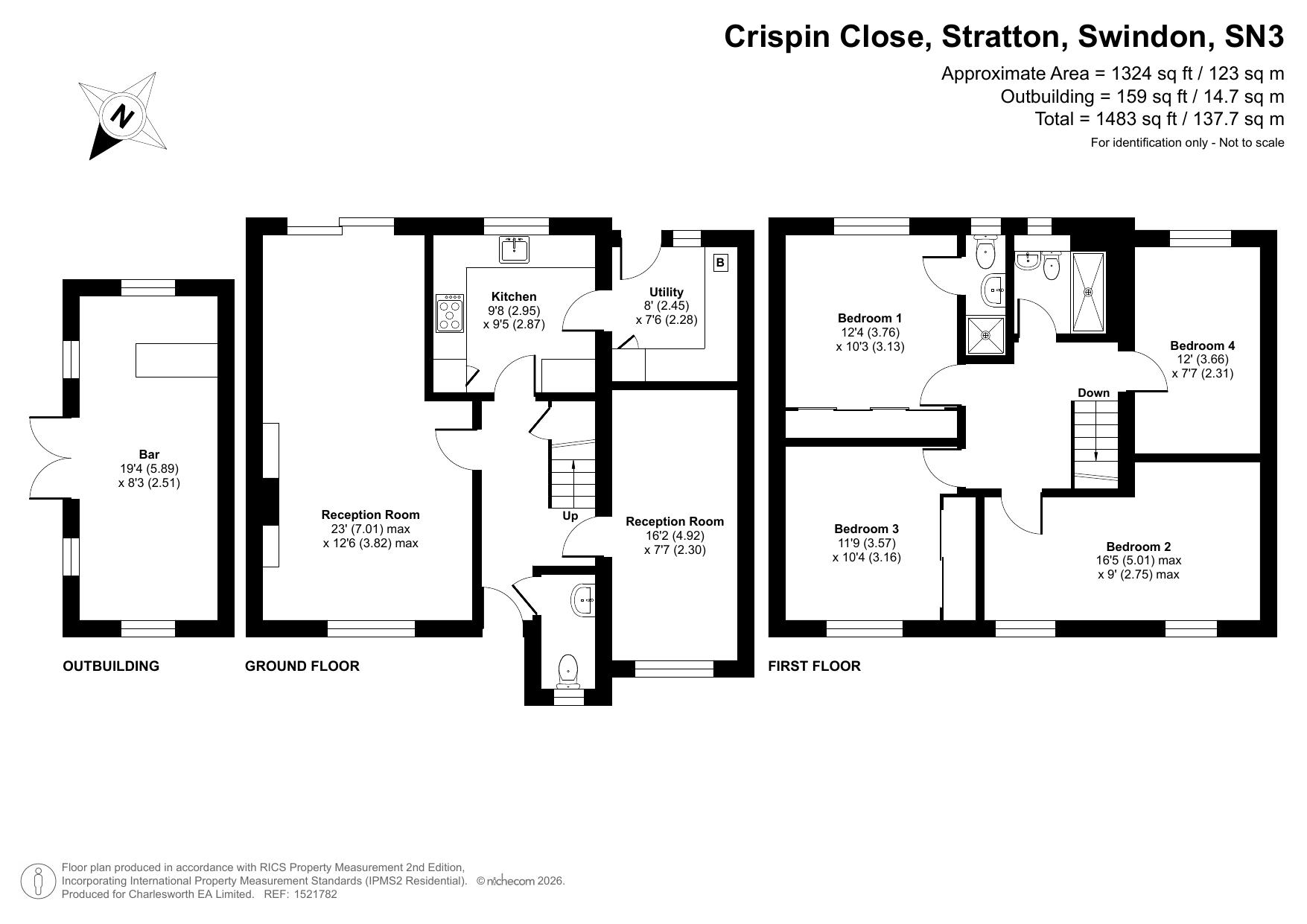 1 Crispin Close, Swindon floorplan