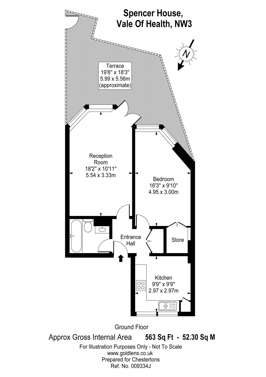 1 Bedrooms Flat to rent in Spencer House, Vale Of Health, Hampstead, London NW3