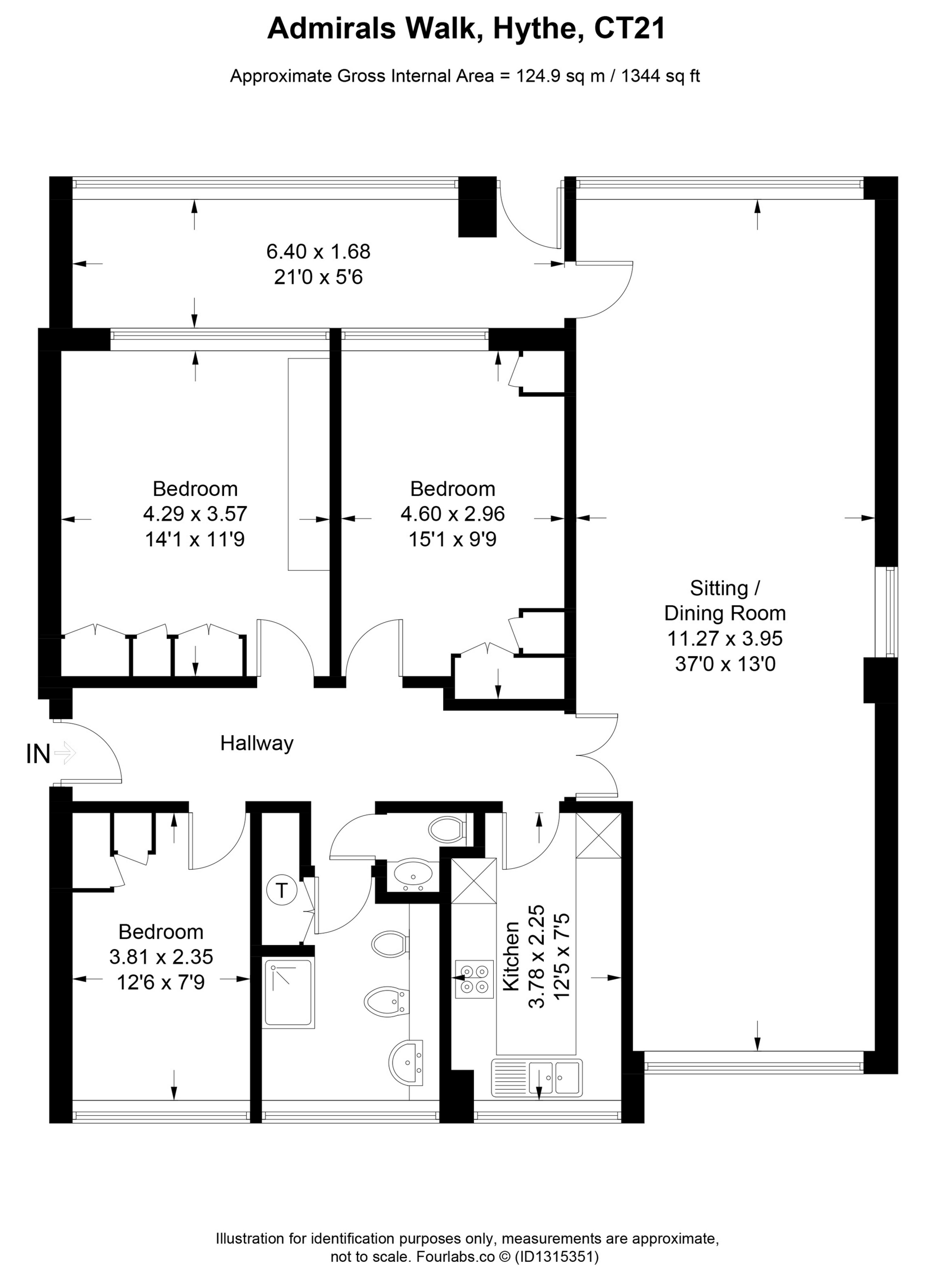 1 Admirals Walk, South Road, Hythe floorplan