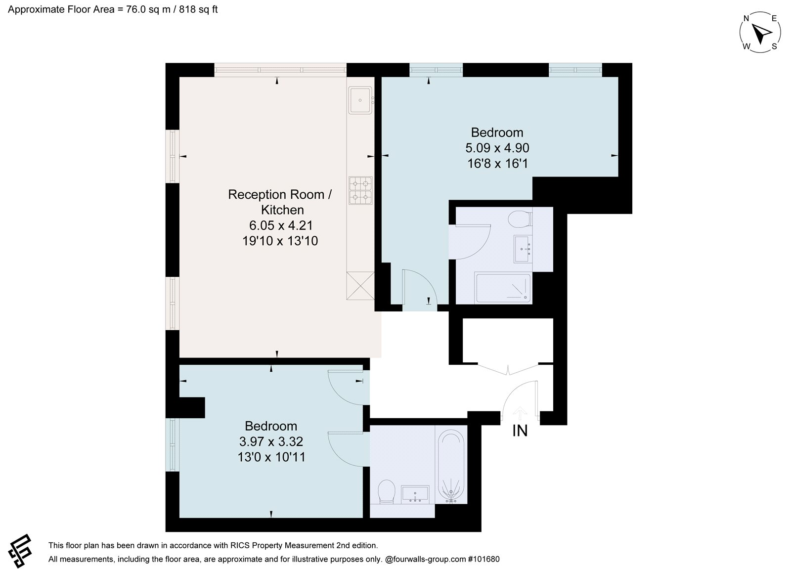 Flat C710 Waterhouse Gardens, 1, Dutton Street, Manchester floorplan