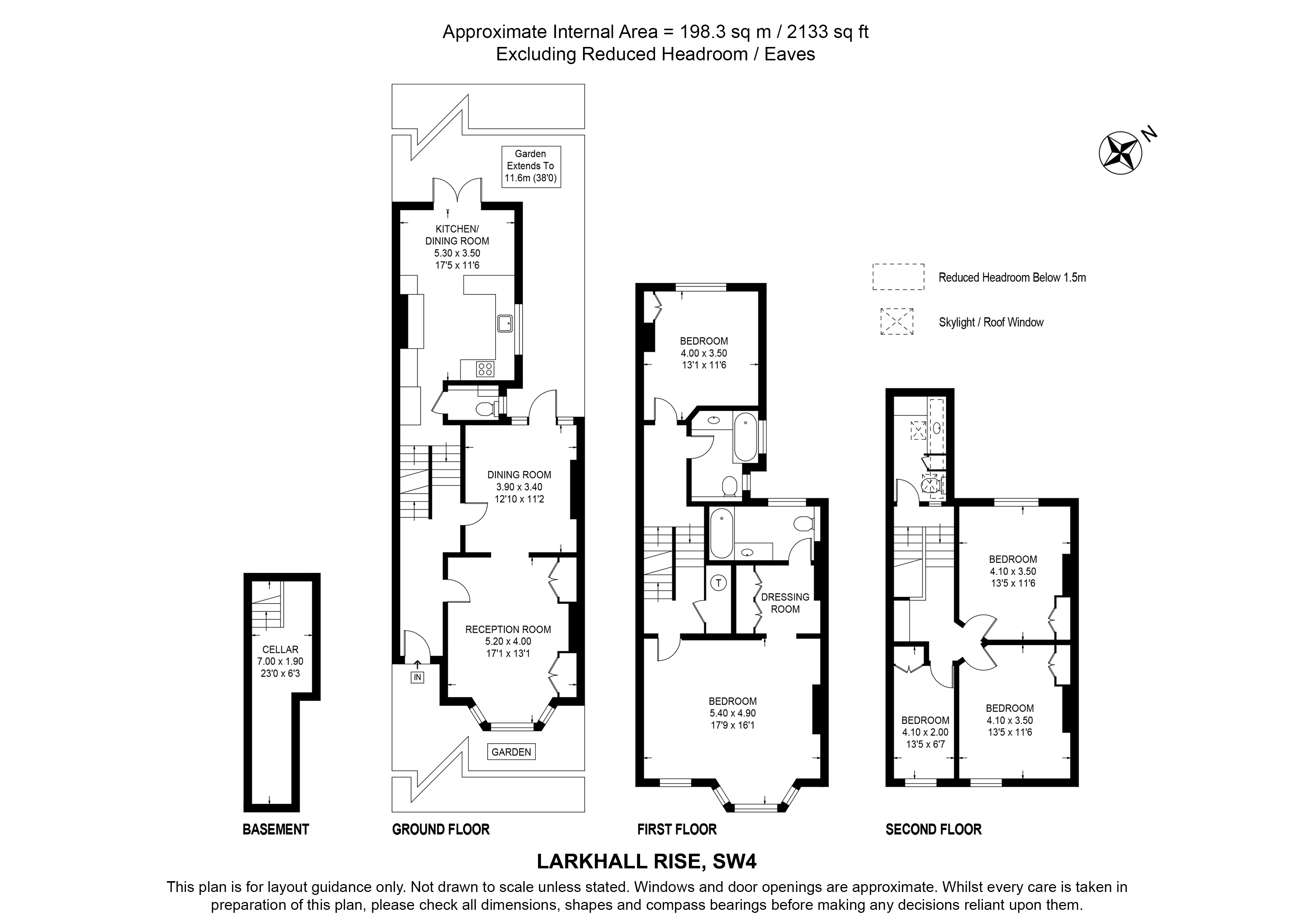 46, Larkhall Rise, London floorplan