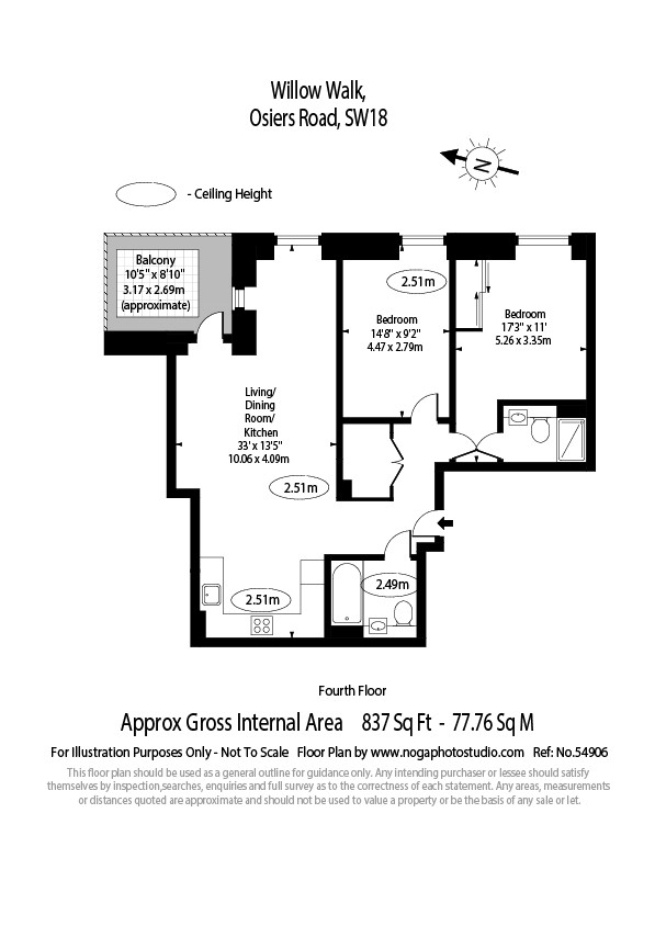 Osiers Road - Fourth Floor, Putney, London floorplan